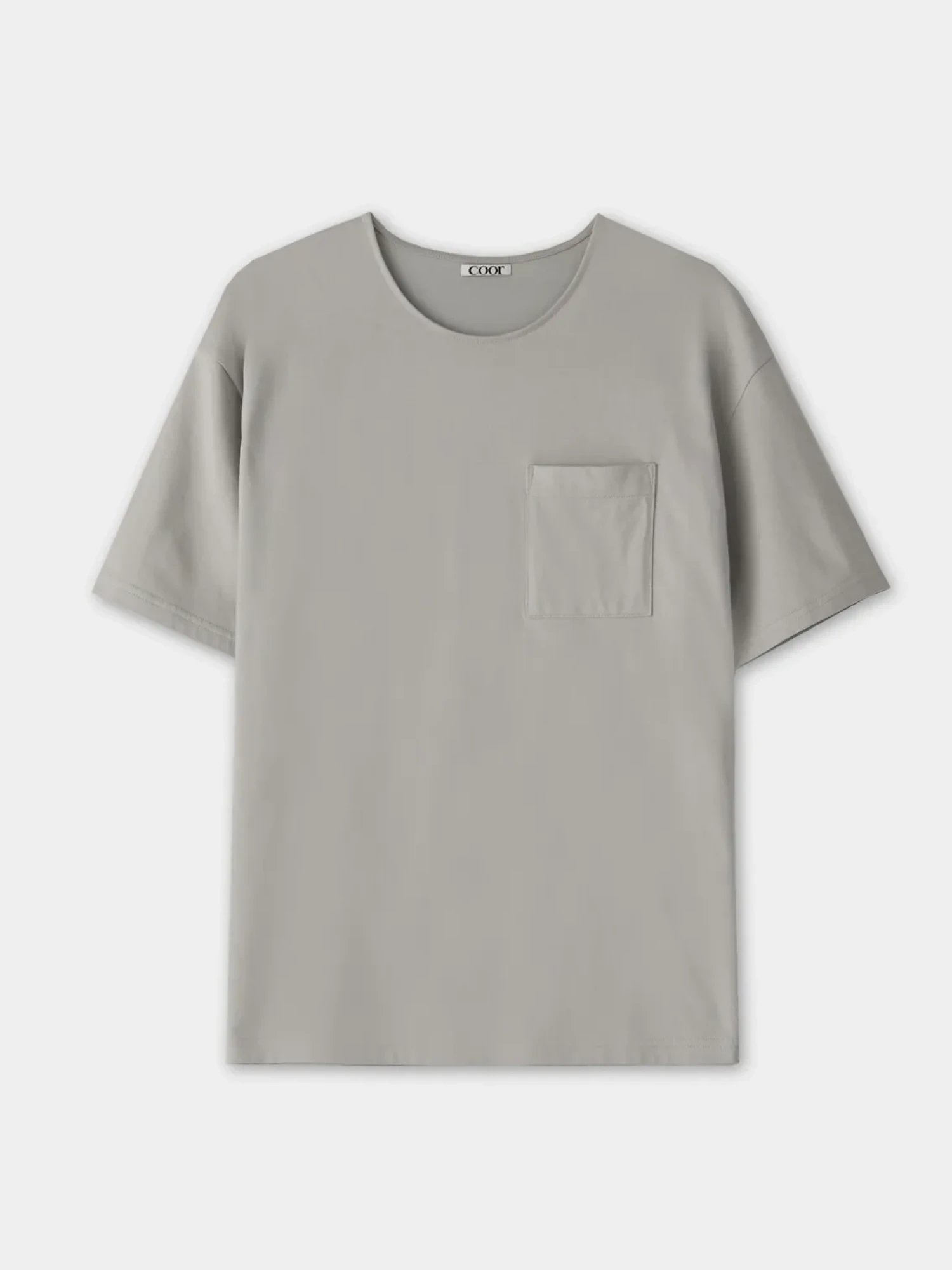 Футболка COOR Supima Cotton Semi Overfit U-Neck Gray
