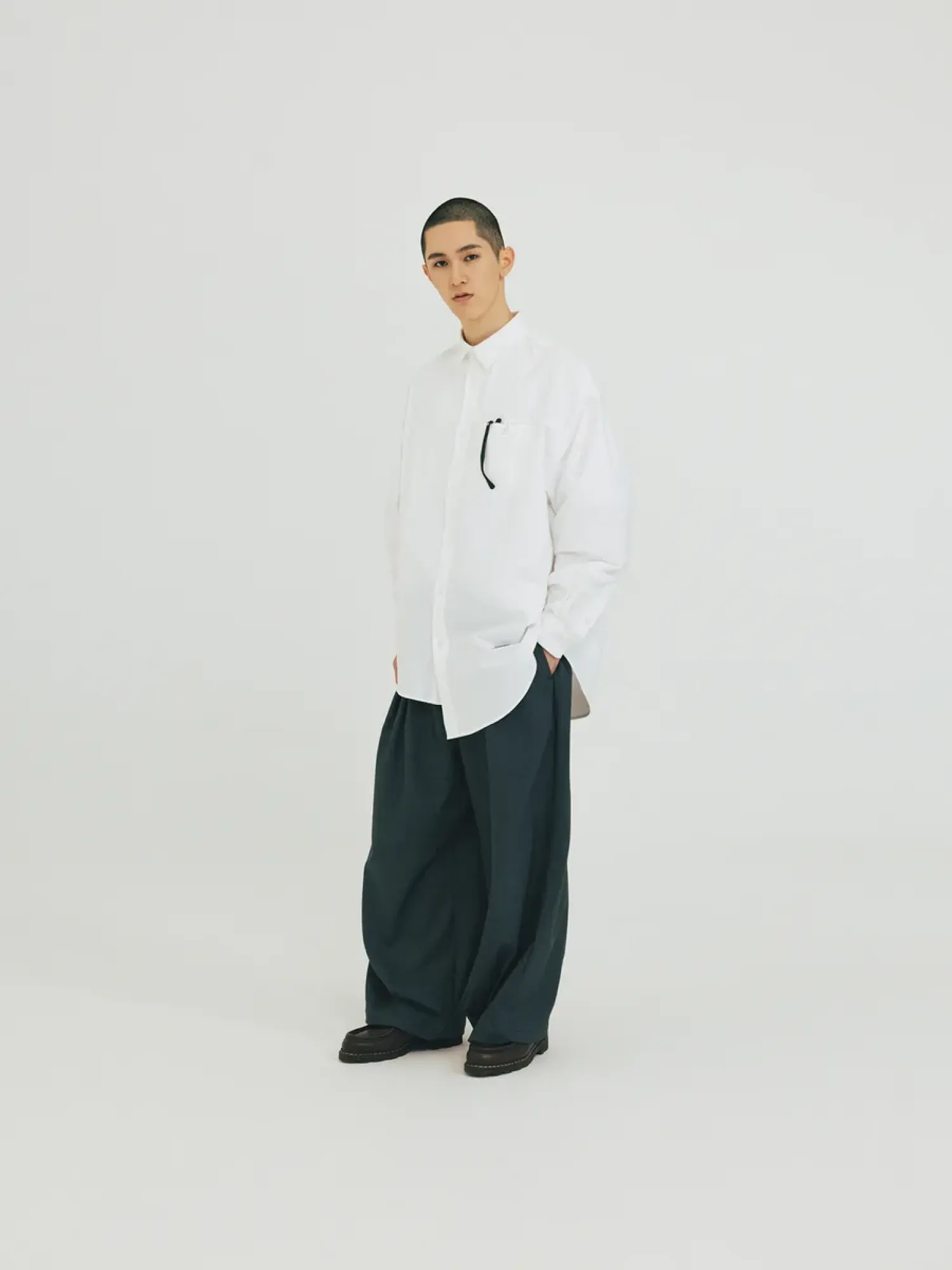 Рубашка ANGLAN Unbalance Patch Big White