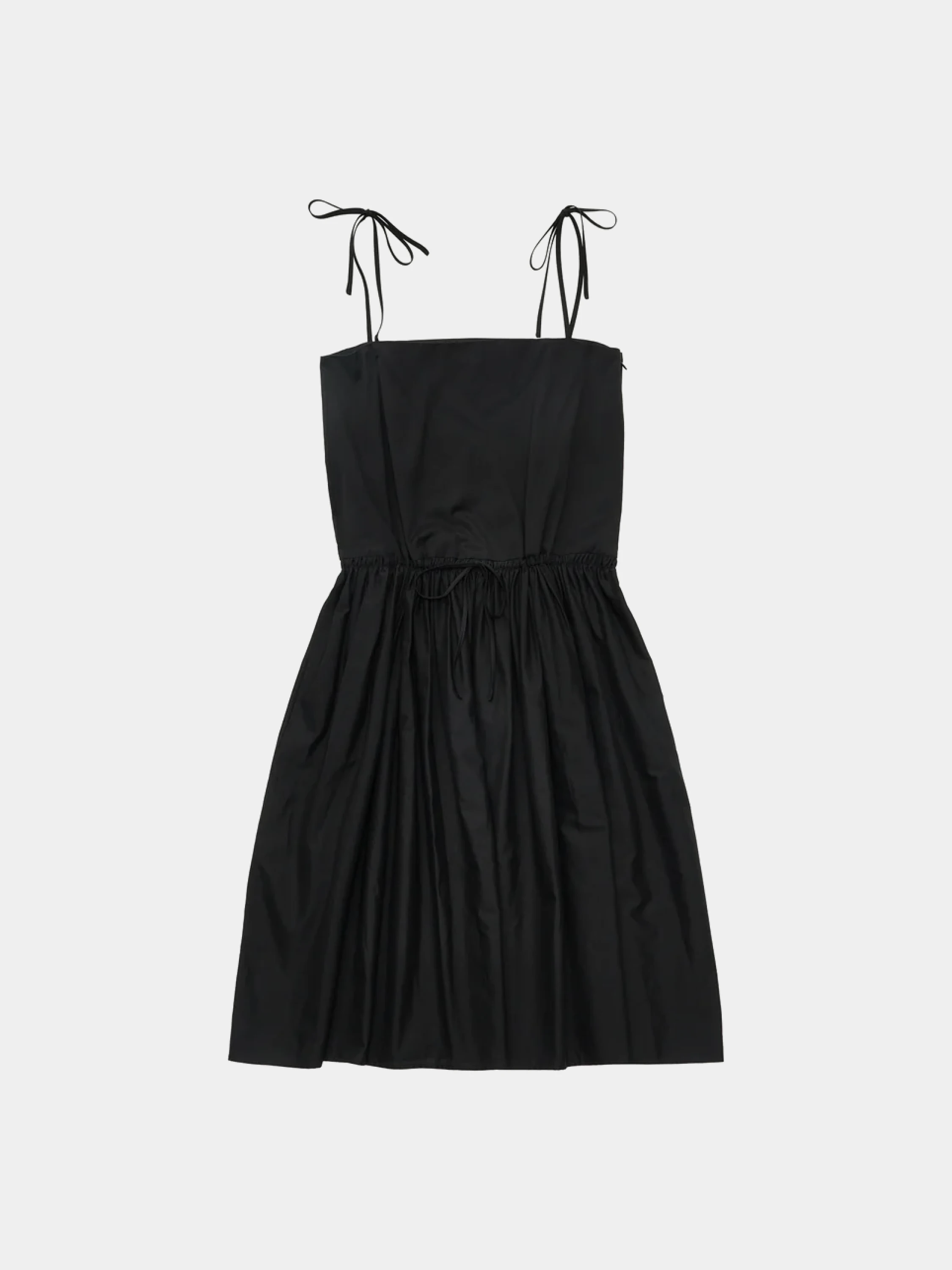 Женское платье AMOMENTO Sheer Shirring Long Dress Black