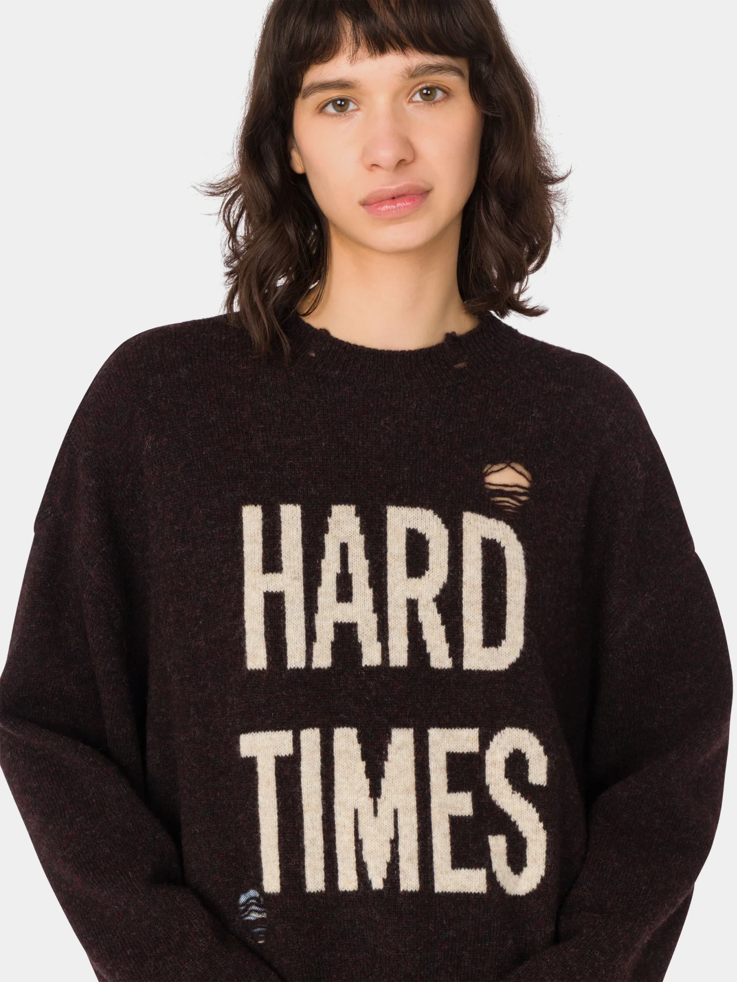 Женский пуловер MOSCHINO Hard Times Brown