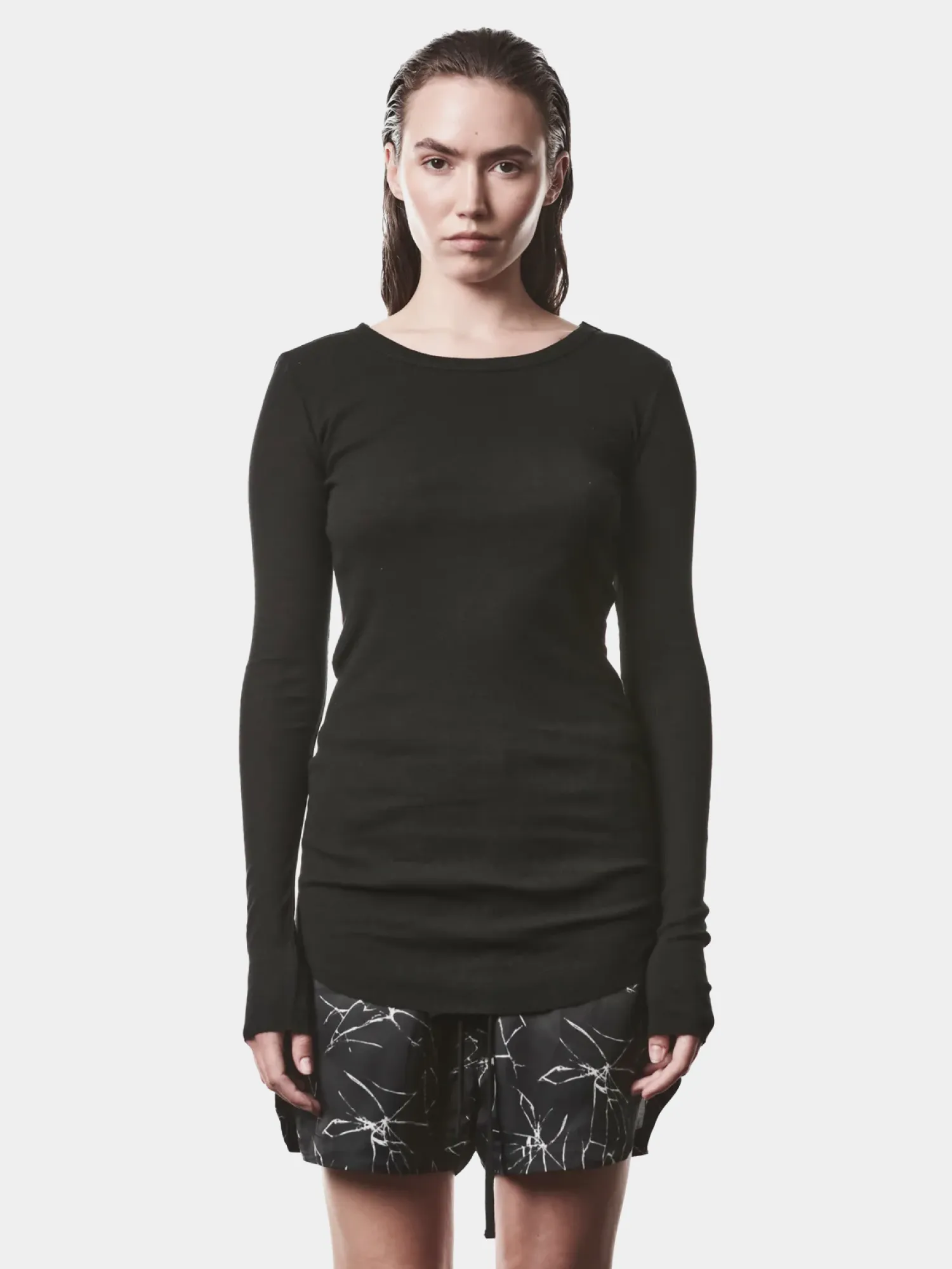 Женский лонгслив thom/krom W TS 615 Black