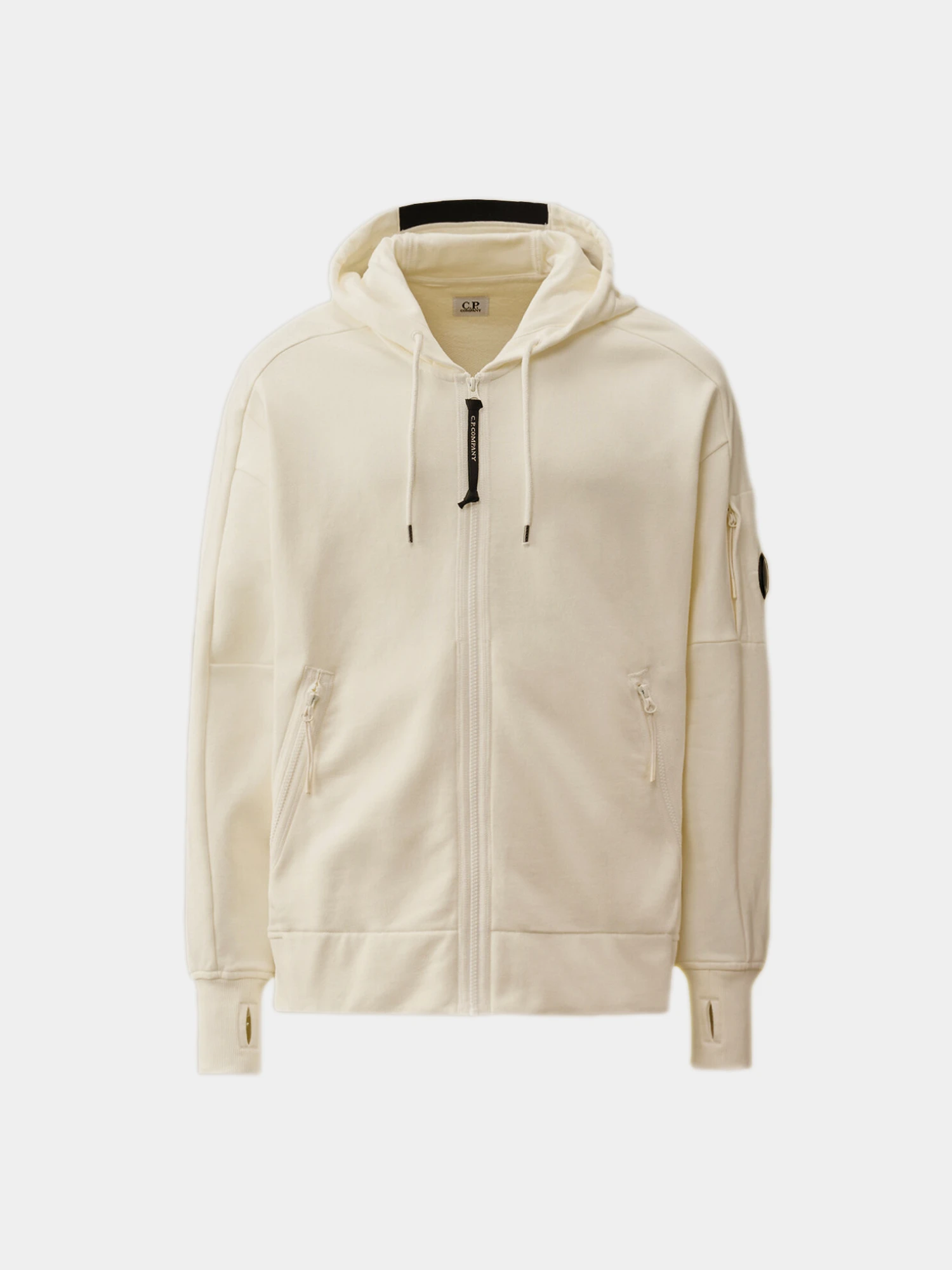 Зип-худи C.P. Company Diagonal Raised Fleece Gauze White