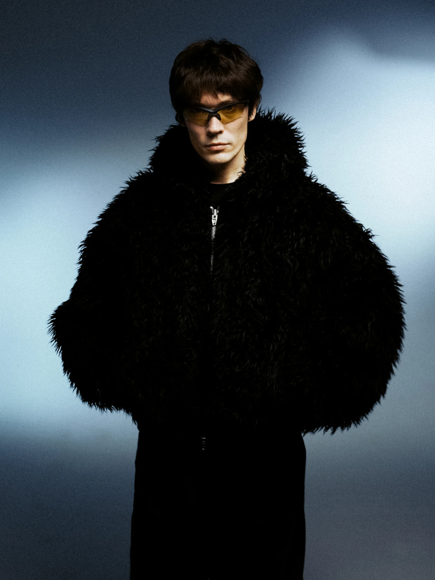 Очки NO PROBLEMO x LE SPECS Pluto Matte Black/Amber Grad