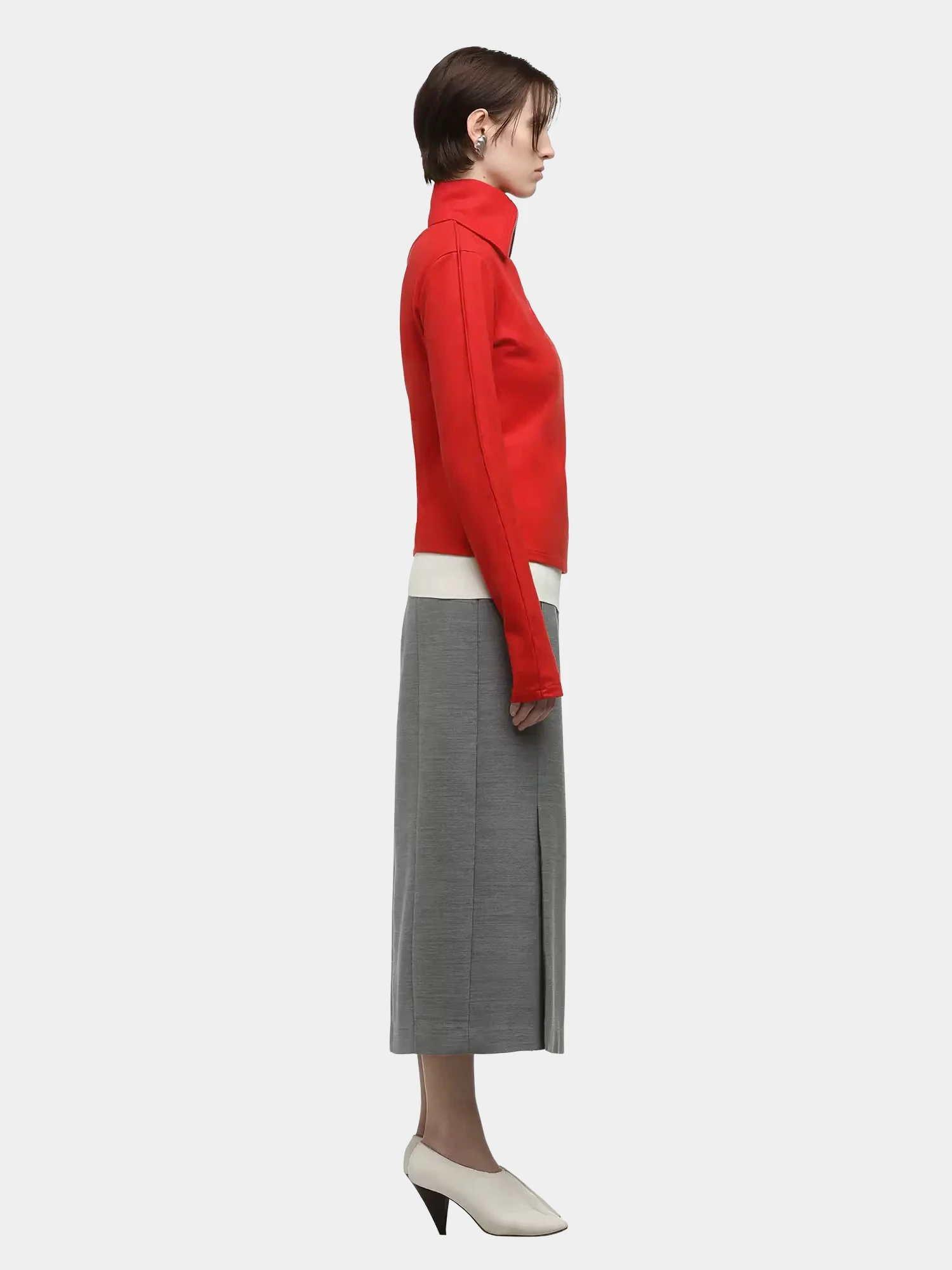 Женский халф-зип entire studios Apex Wool Red