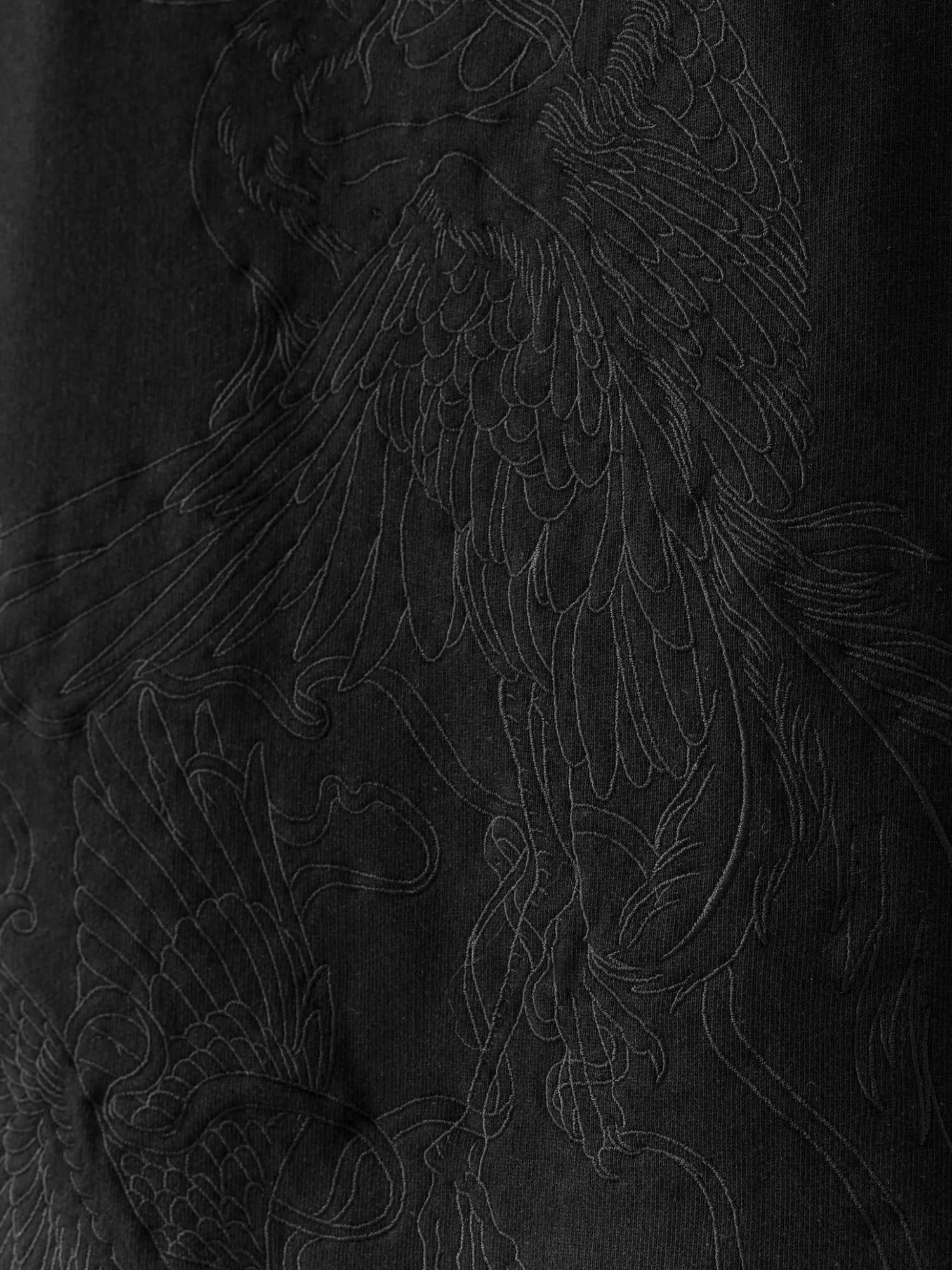 Кимоно MAHARISHI 1495 Crow & Heron Sweat Kimono Black