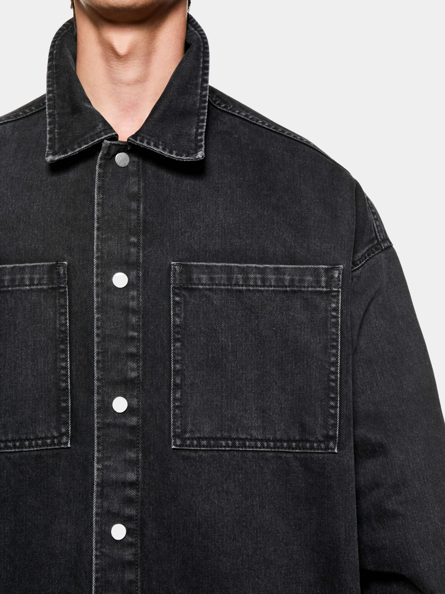 Овершот MKI MIYUKI ZOKU Denim Box Wash Black