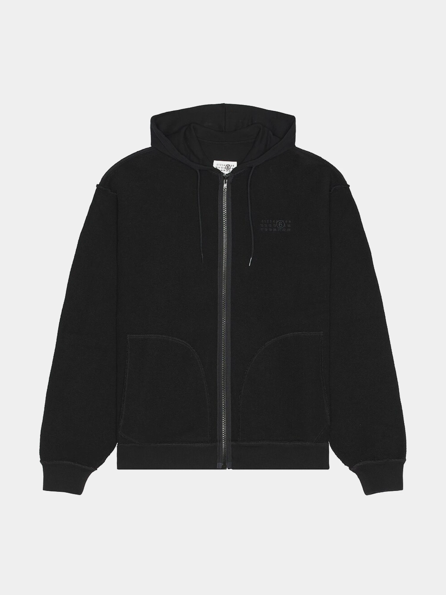 Зип-худи MM6 Maison Margiela Brushed Jersey Black