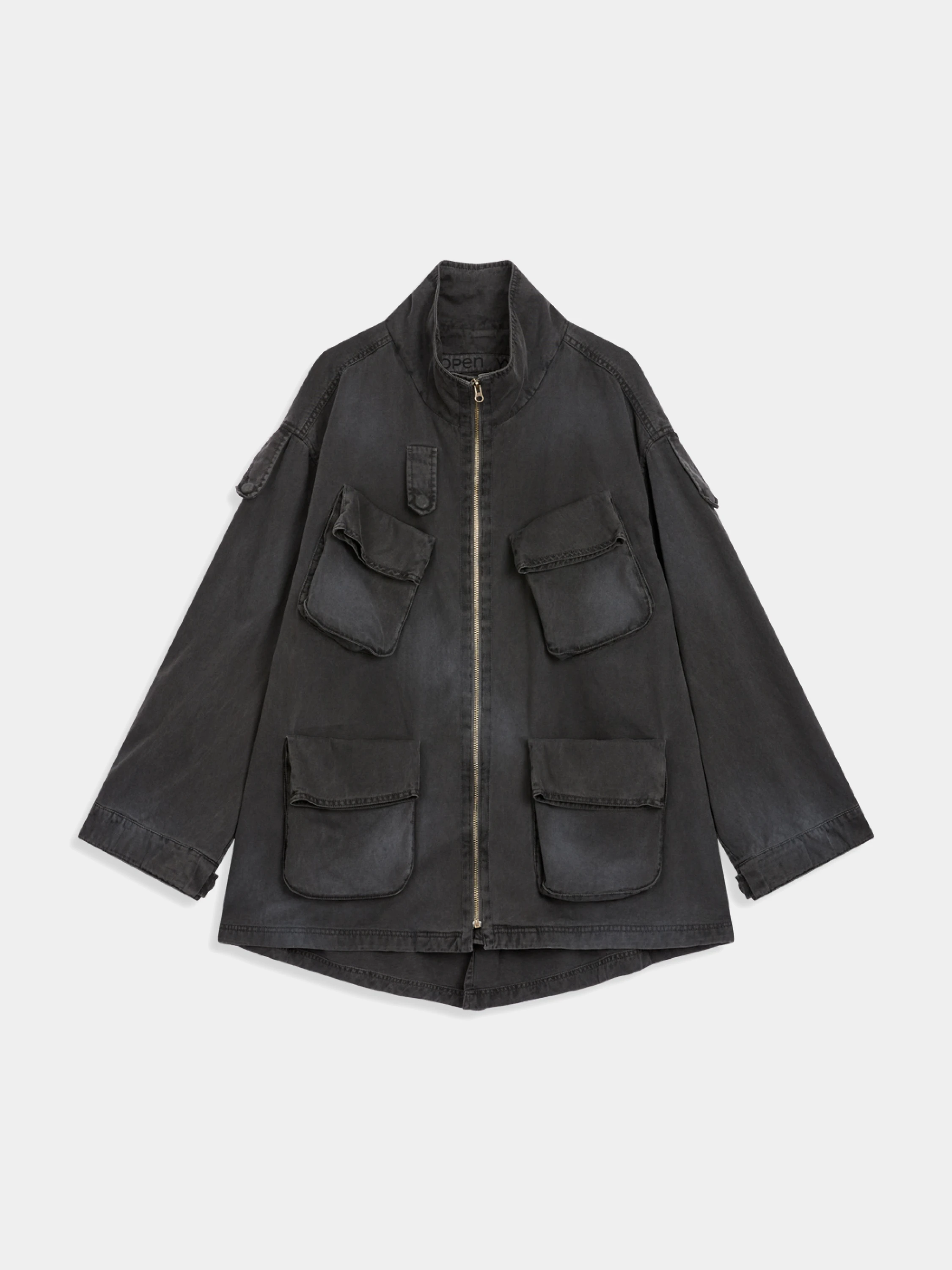 Женская джинсовая куртка OPEN YY Cargo Pocket Field Charcoal