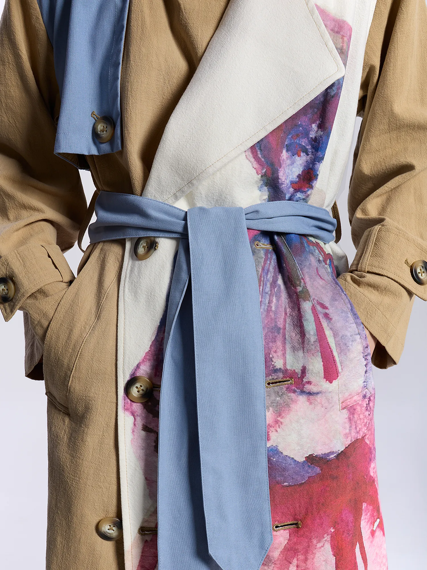 Тренч KidSuper Painted Girl Trench Coat Beige