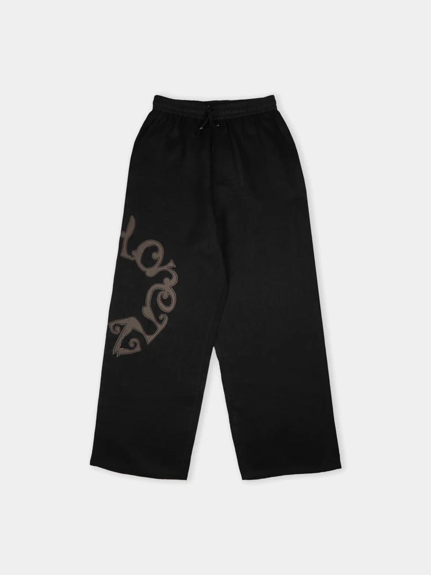 Брюки lorenz Studio Appliqué Linen Pants Black