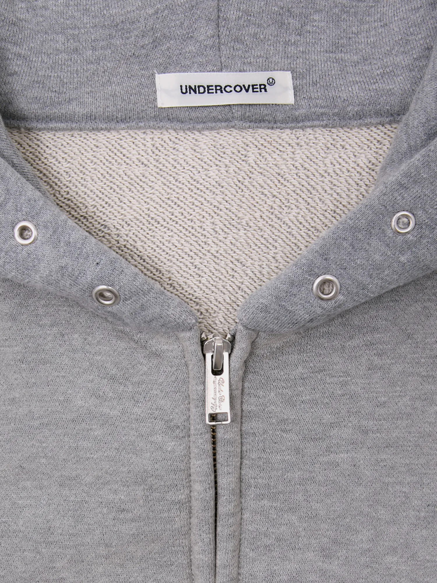 Зип-худи UNDERCOVER Fleece Nylon Tulle Layered Top Grey