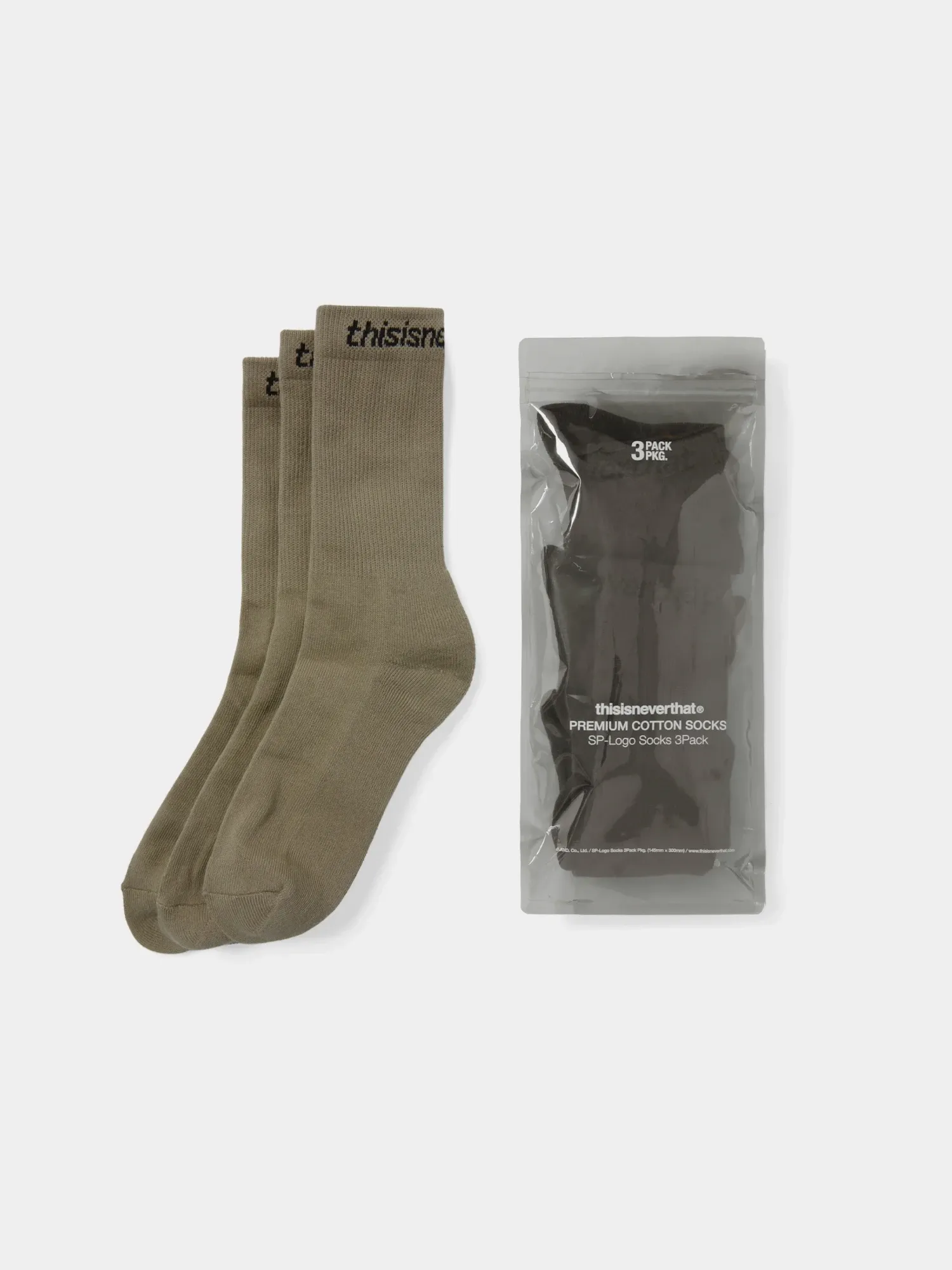 Носки thisisneverthat SP-Logo Socks 3Pack Sage