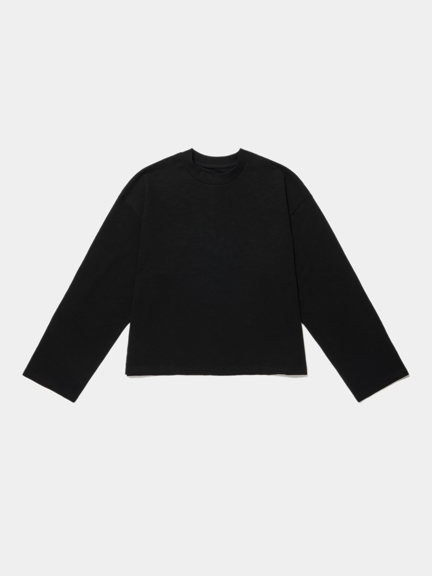 Лонгслив MERELY MADE Premium Slub Jersey Cropped Coal Black