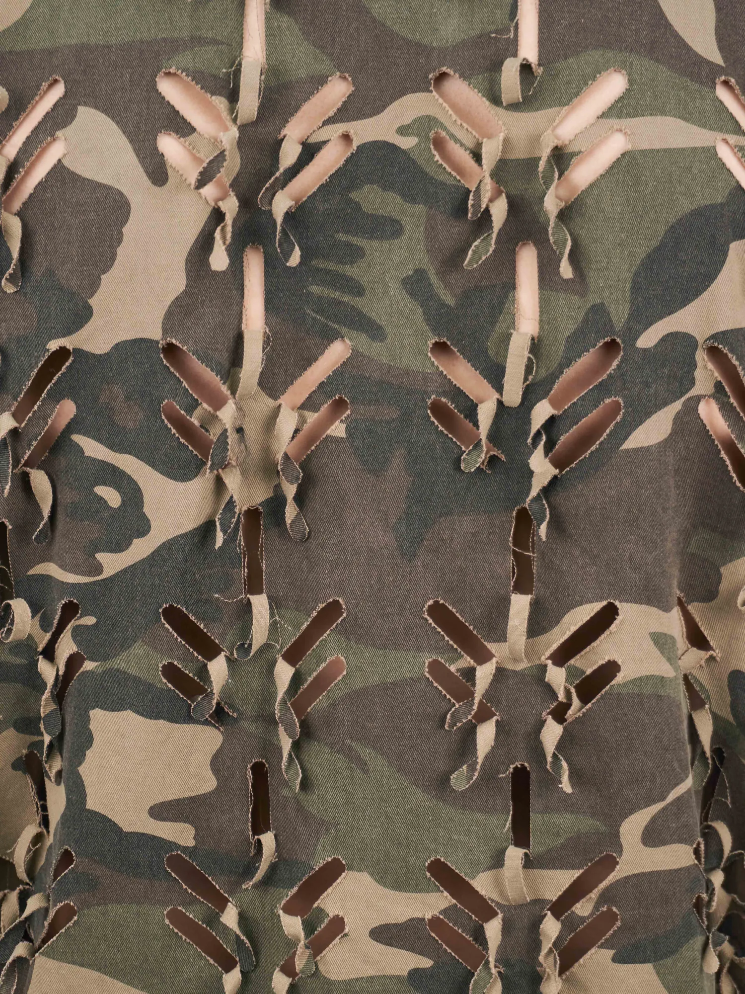 Рубашка JUNTAE KIM Laser-Slashed Camouflage