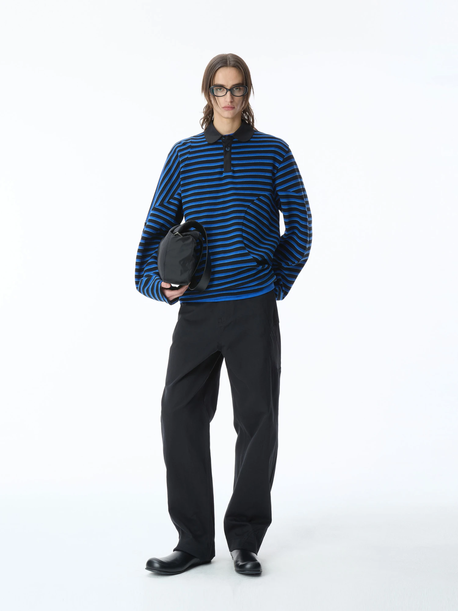 Поло ADERERROR Product. 29 Black/Blue