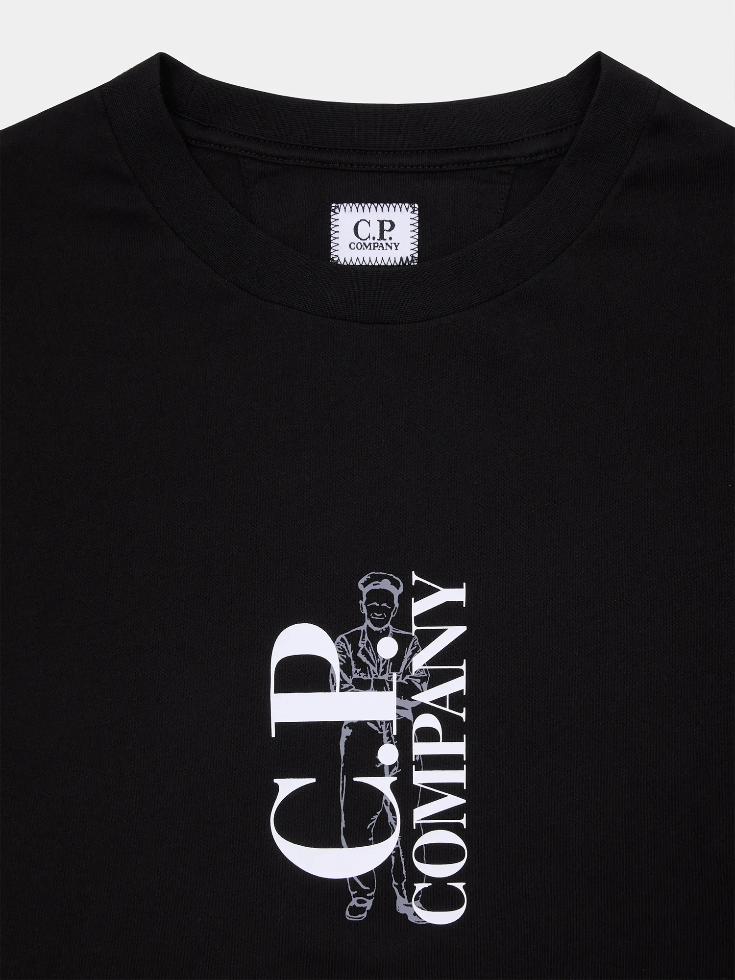 Футболка C.P. Company 30/1 Jersey Logo Black