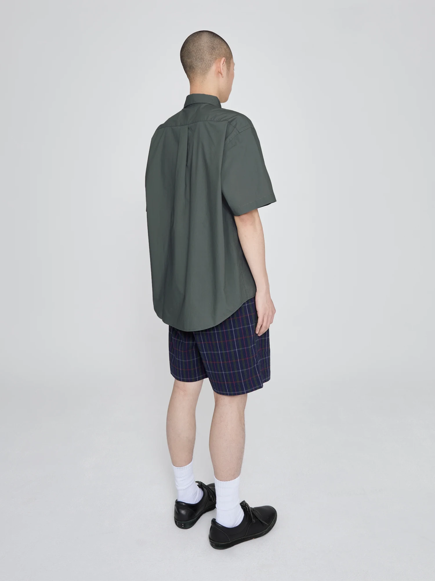 Шорты YESEYESEE Crinkled Fabric Check Blue