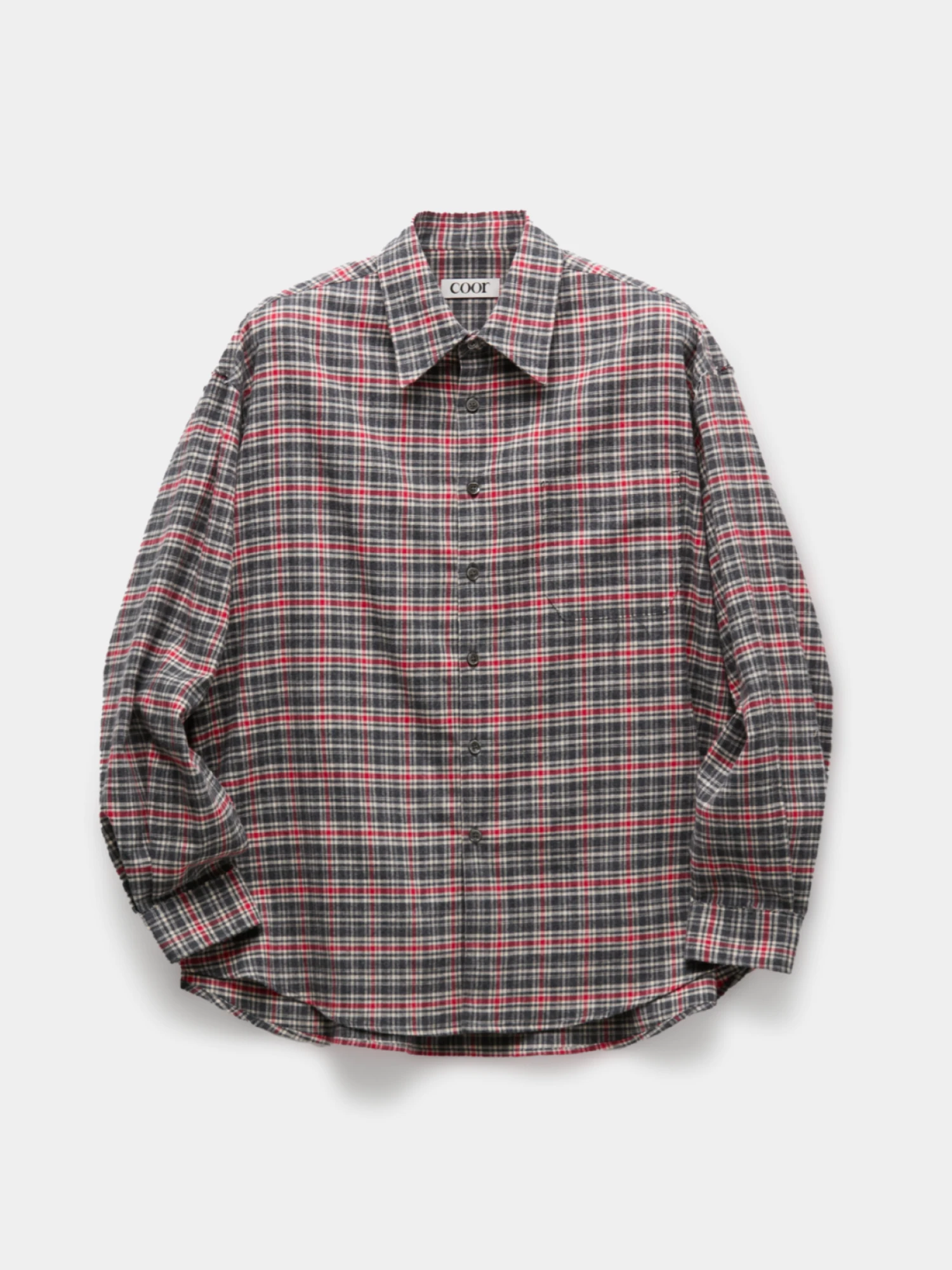 Рубашка COOR Cutoff Checkered Shirt Red Check