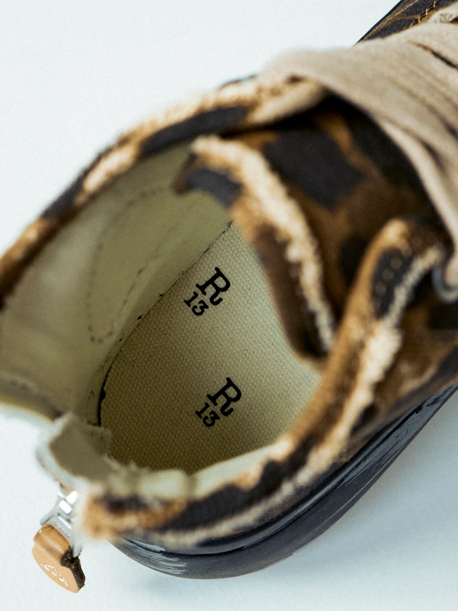 Женские Кеды R13 Kurt High Top Brown Leopard