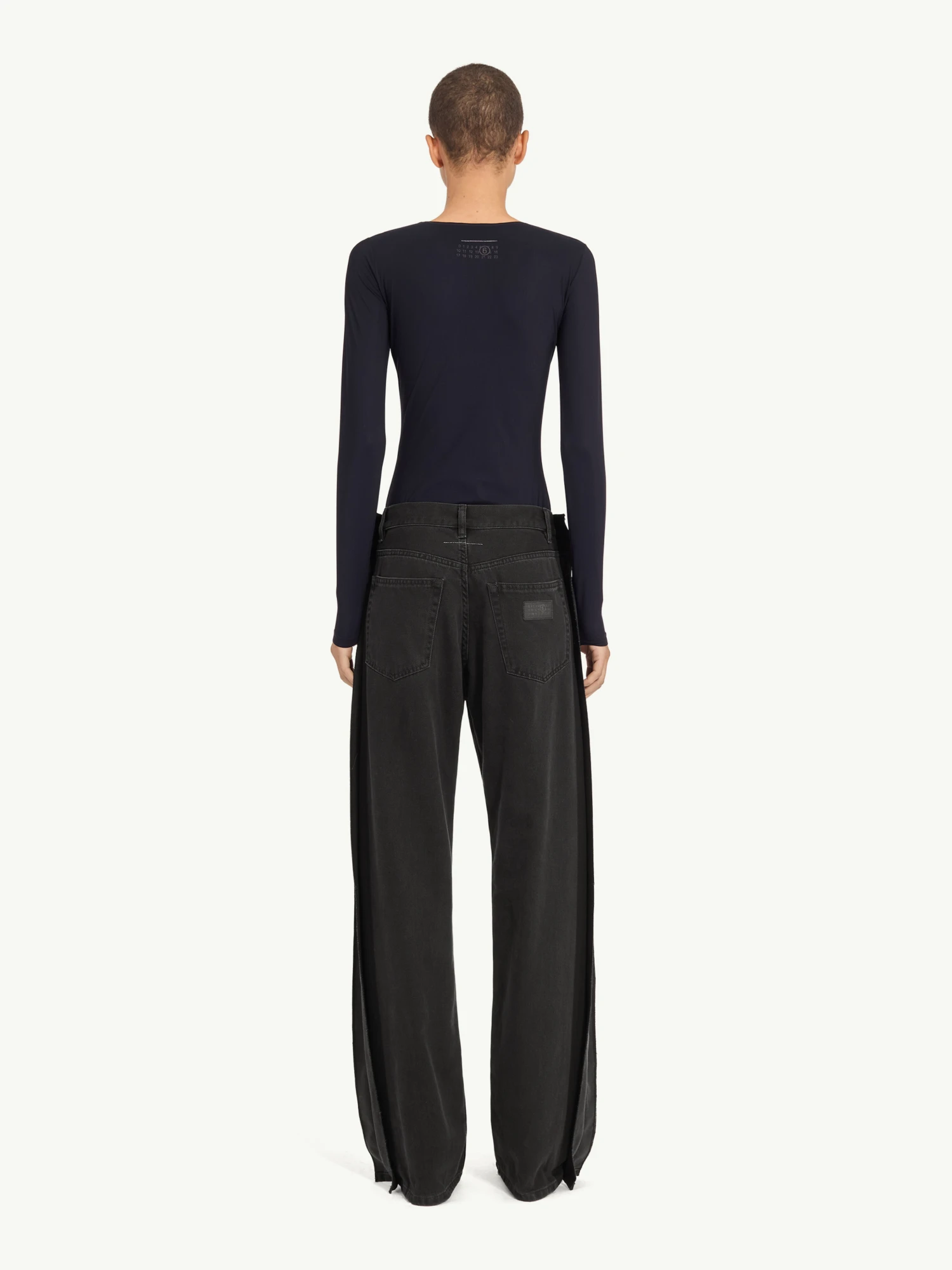 Женские джинсы MM6 Maison Margiela Show 5 Pockets Black
