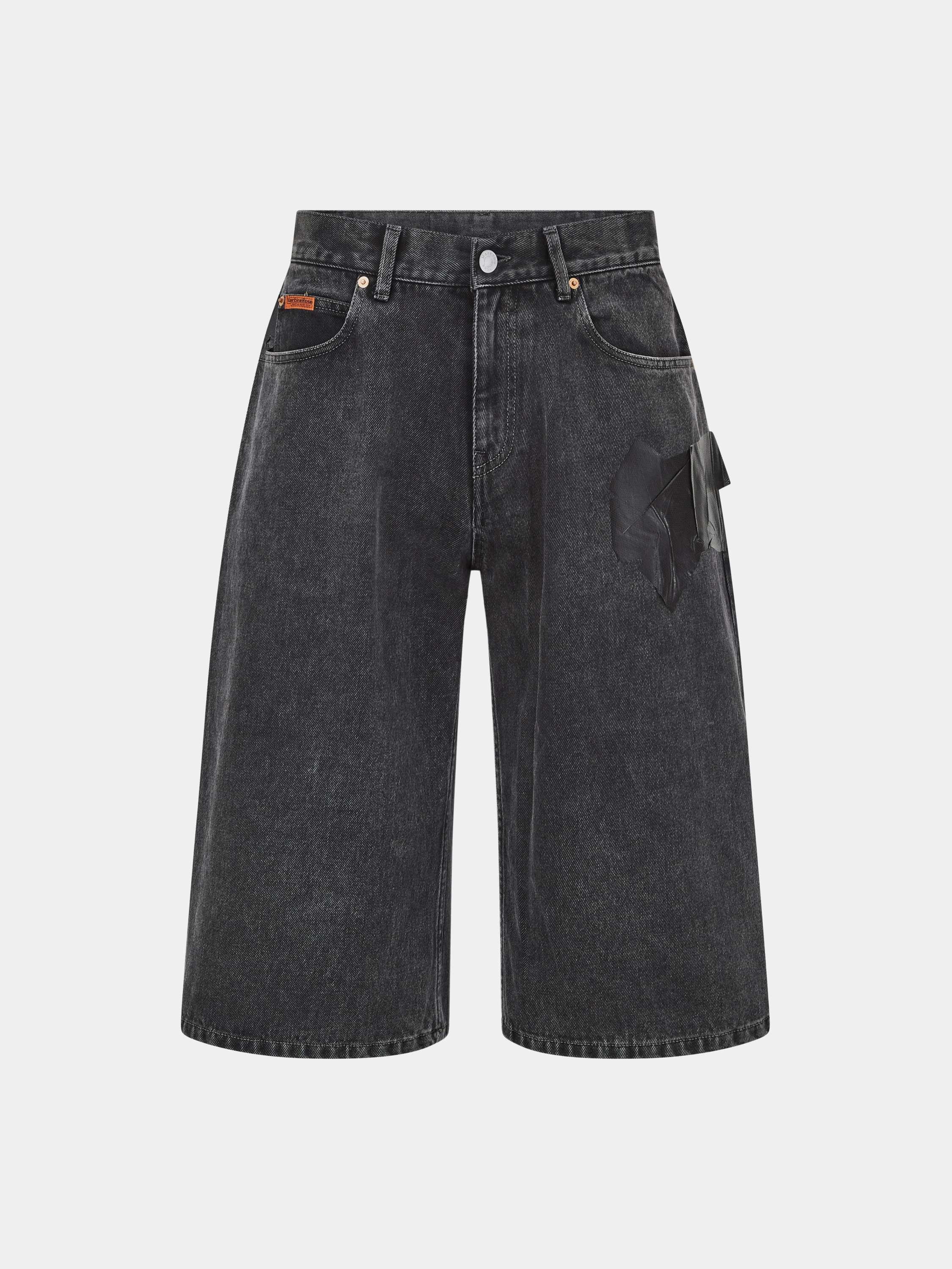 Шорты Martine Rose Jean Short Black Wash/Gaffer Tape