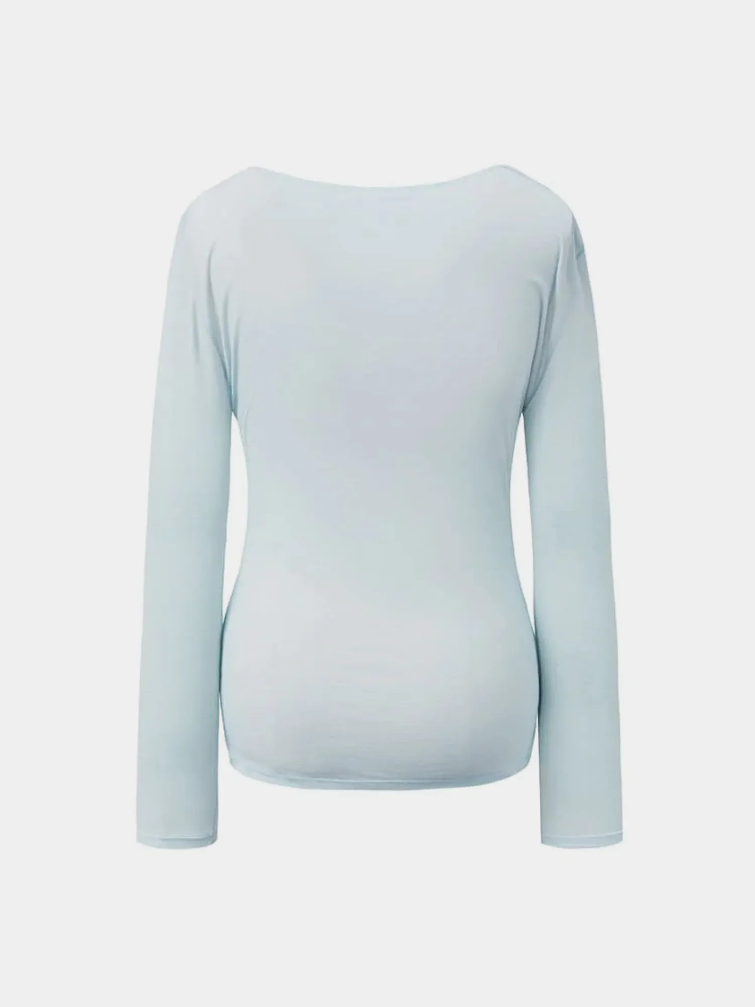 Женский лонгслив AMOMENTO Round T-Shirts Light Blue
