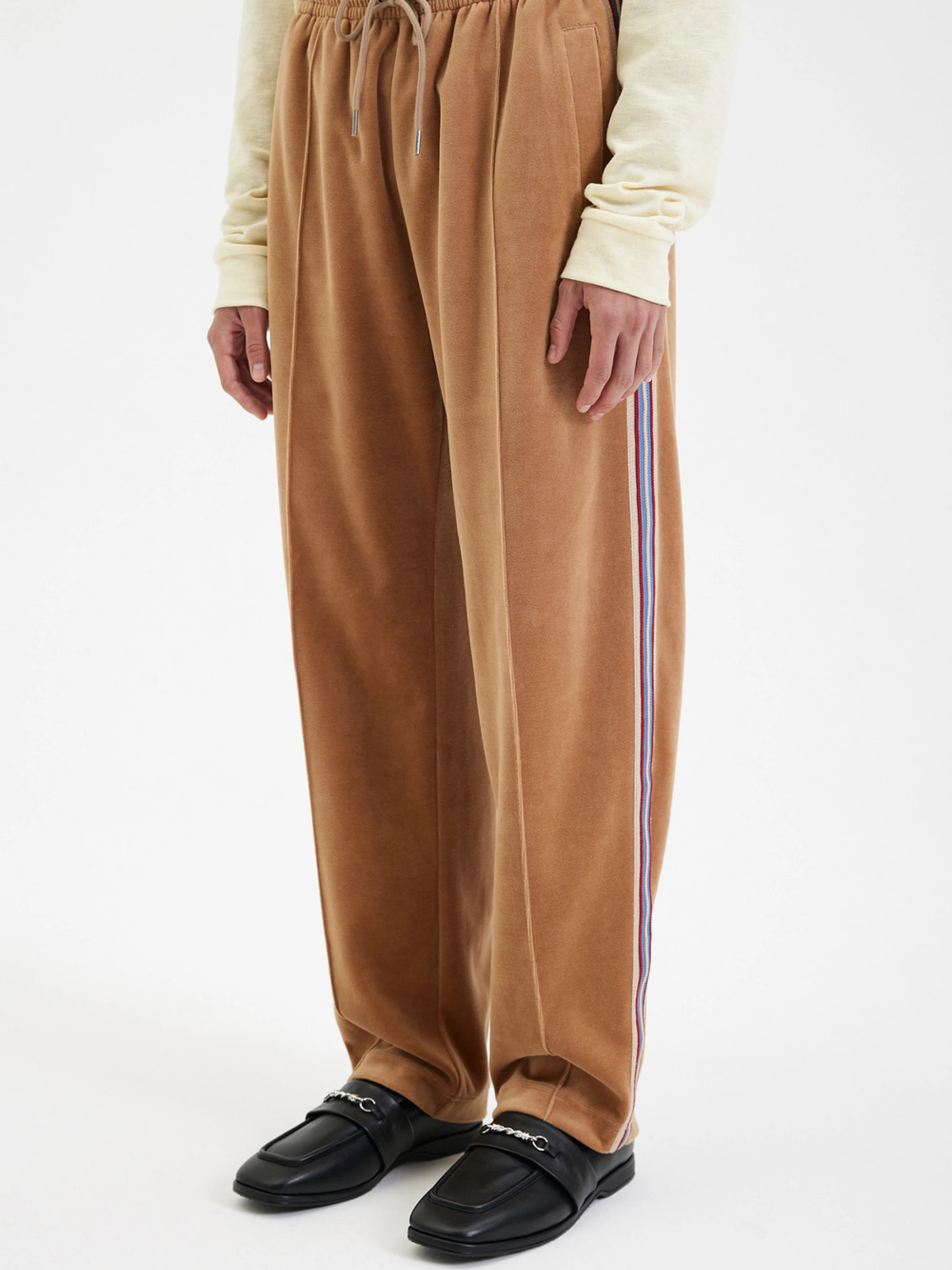 Брюки AFTER PRAY Velvet Track Pants Mocha