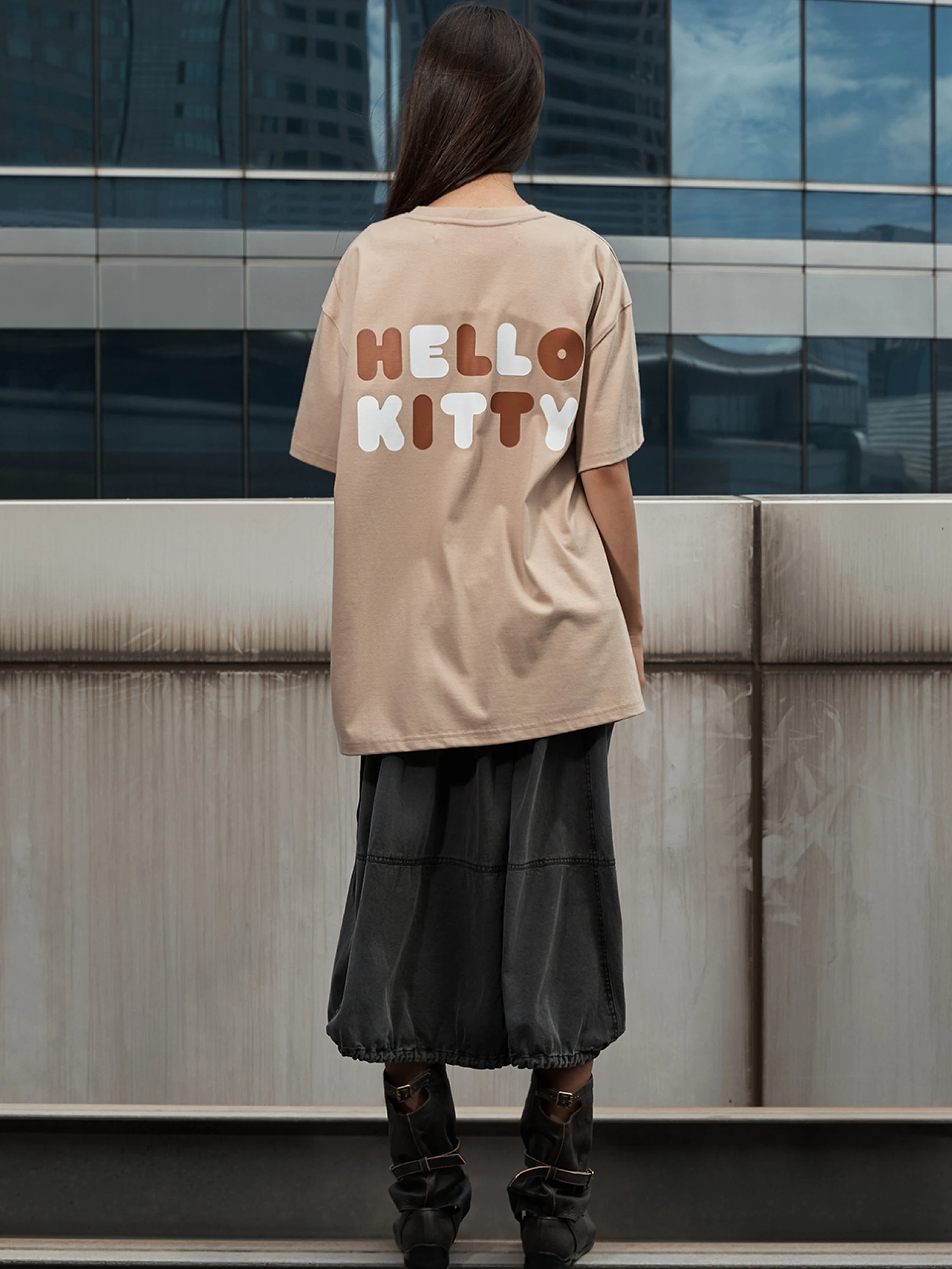 Футболка OPEN YY Hello Kitty x YY T-Shirt Beige