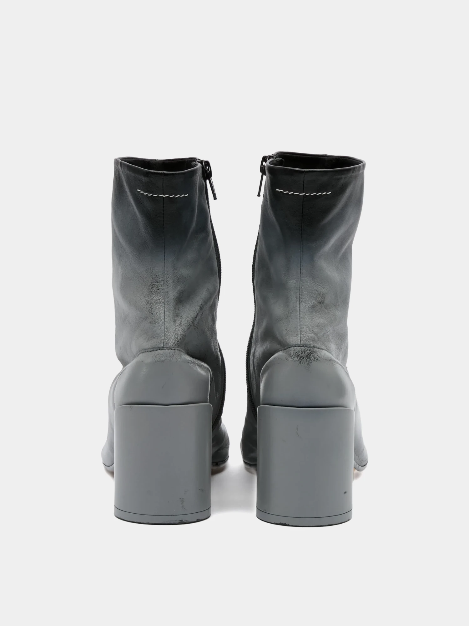 Женские ботильоны MM6 Maison Margiela Block-Heel Grey