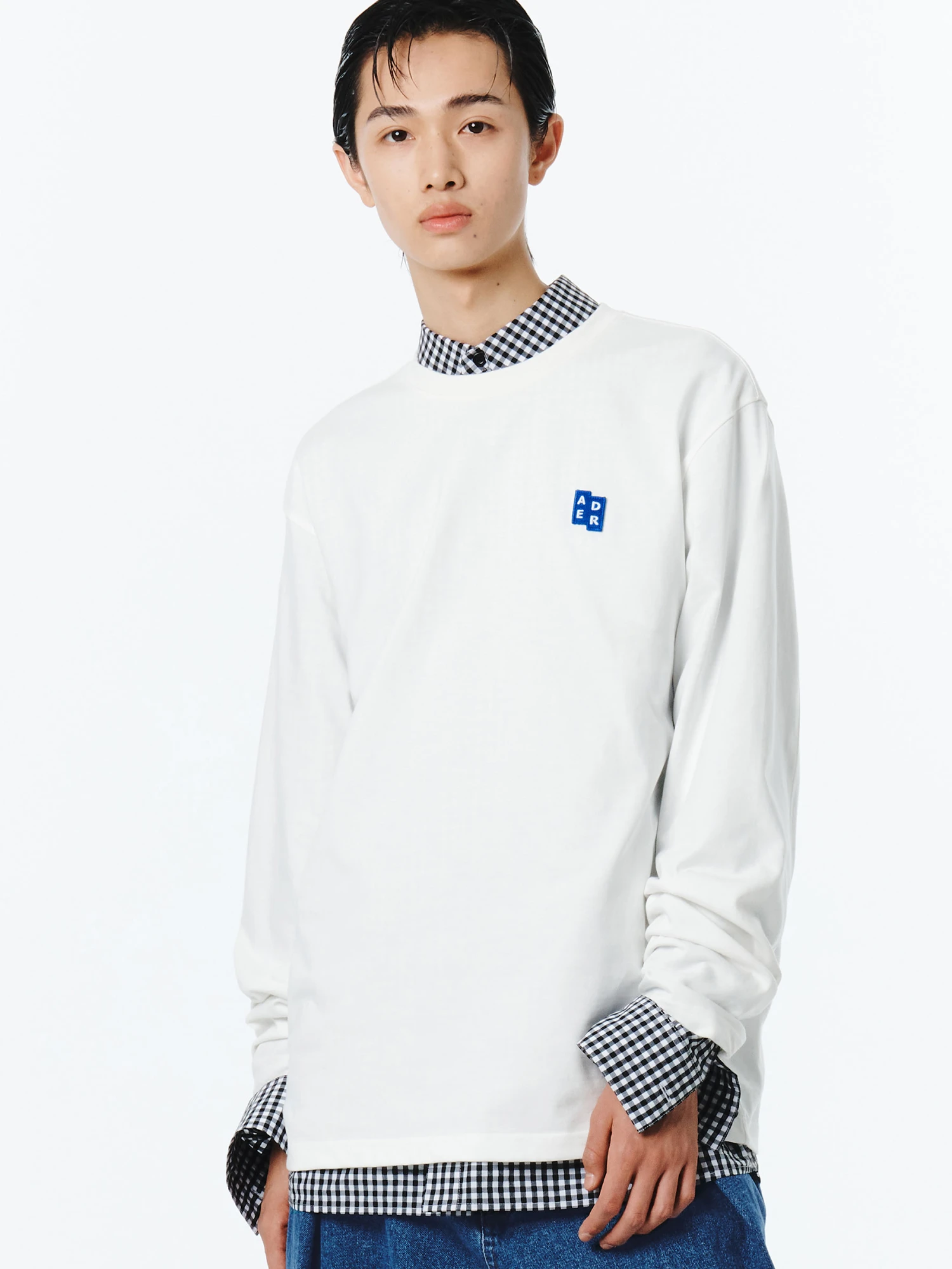 Лонгслив ADERERROR Sig; BL Tag L/S 01 Off White