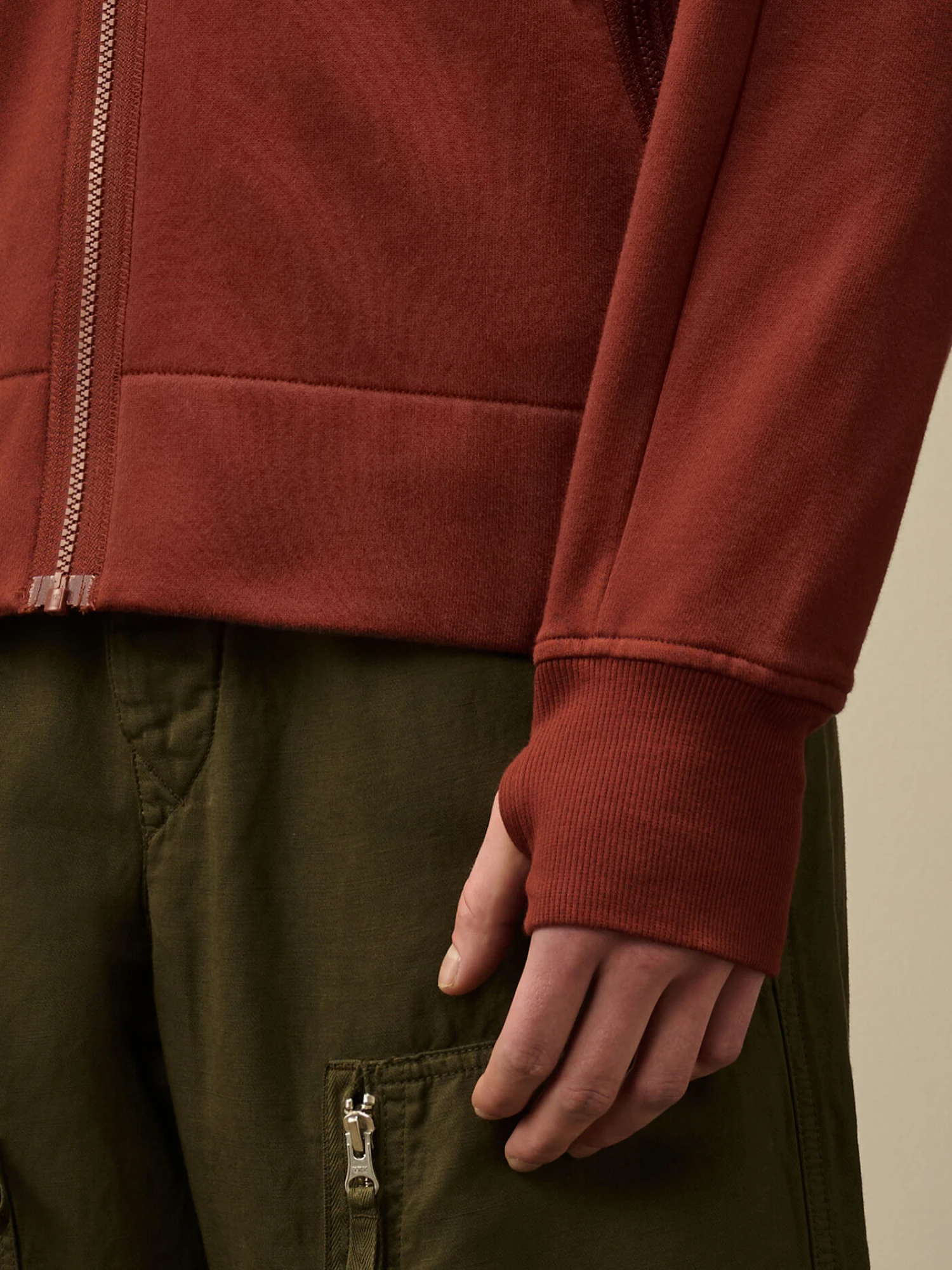 Зип-худи C.P. Company Diagonal Raised Fleece Sable