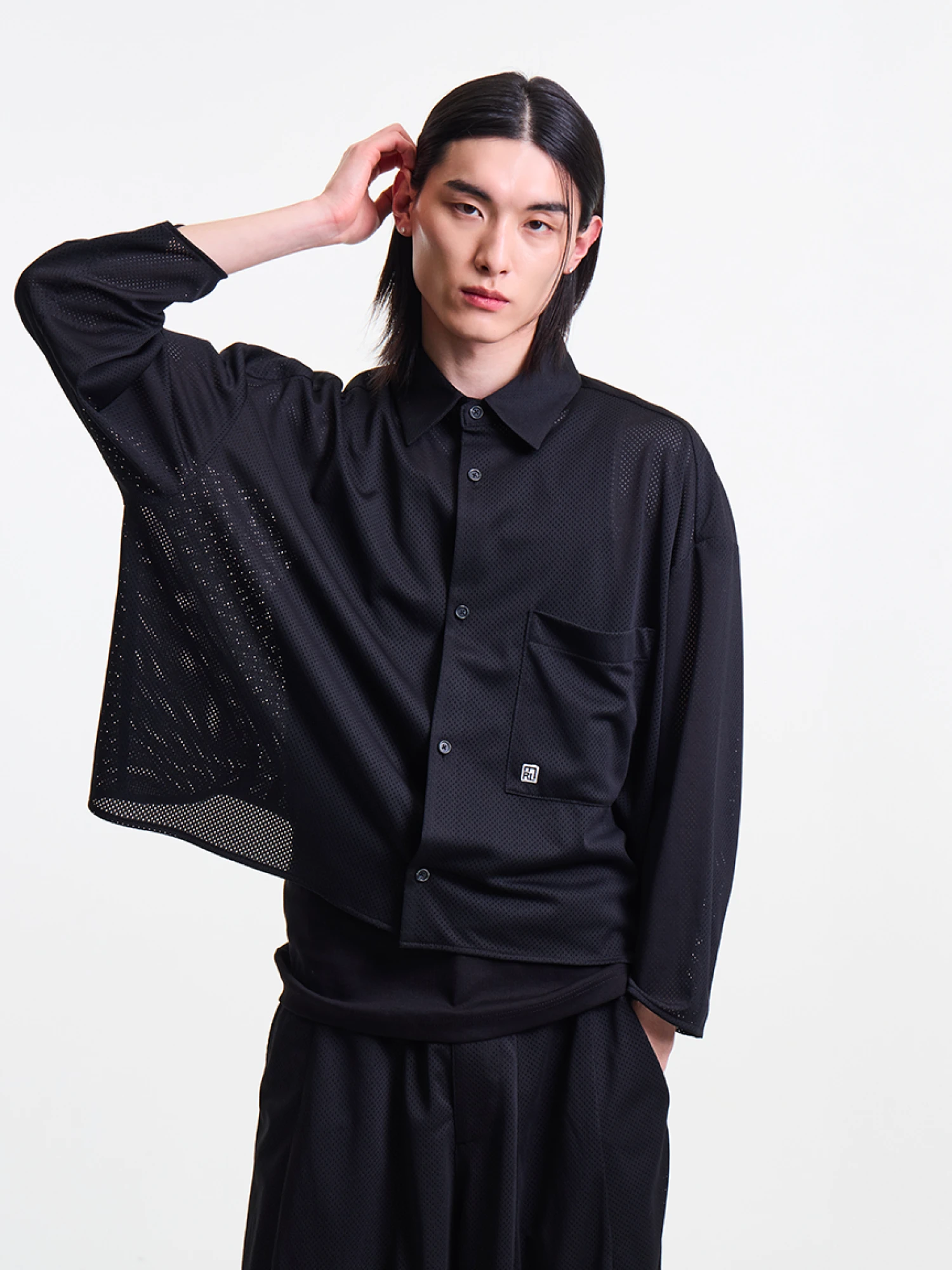 Рубашка MERELY MADE US Mesh Cropped Cool Black