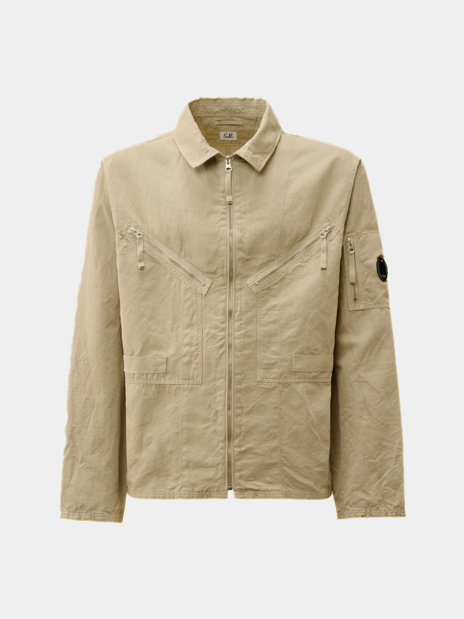 Овершот C.P. Company Cotton Linen Full Zip Vintage Khaki