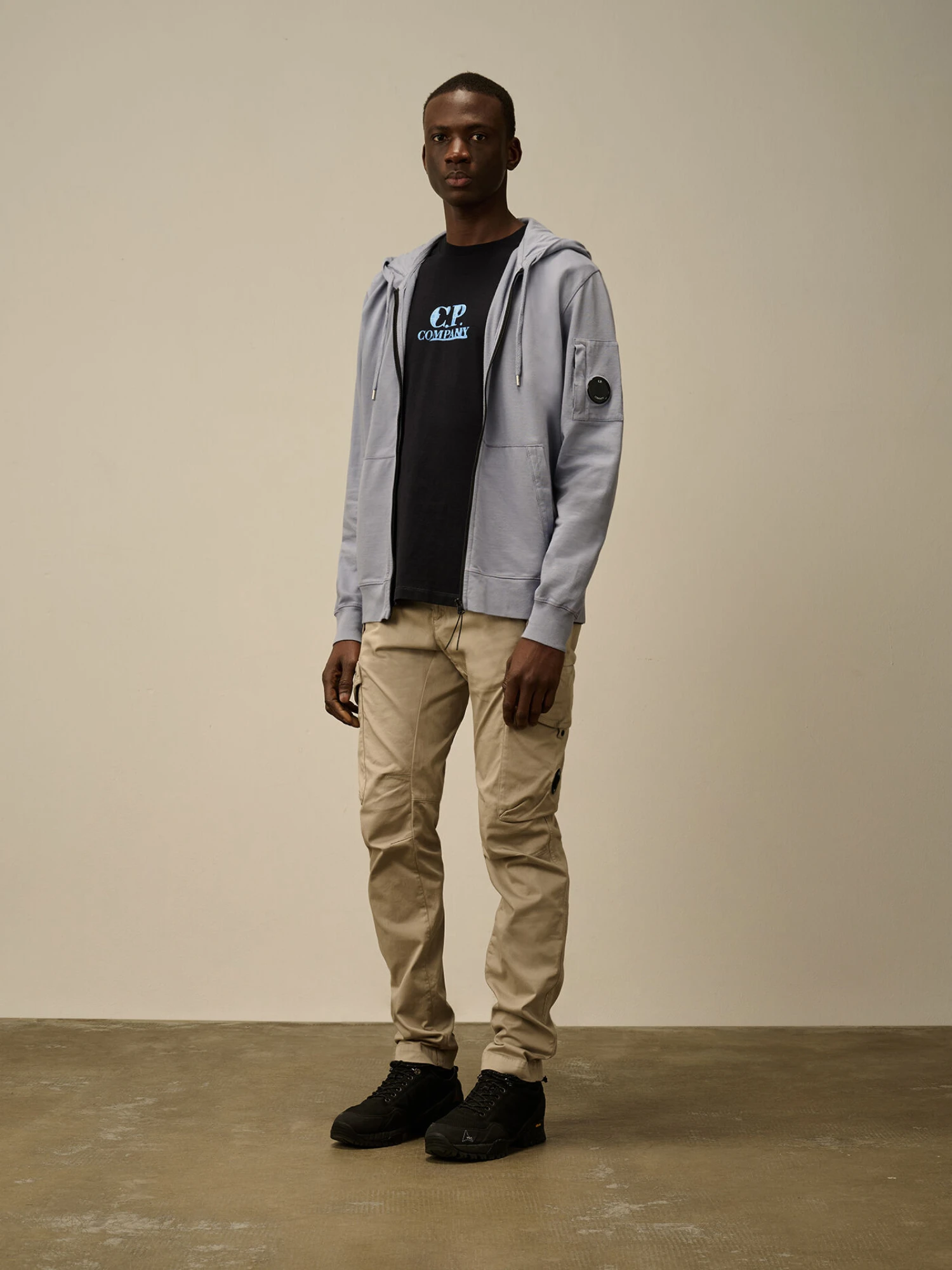 Зип-худи C.P. Company Light Fleece Full Zip Lavender Violet