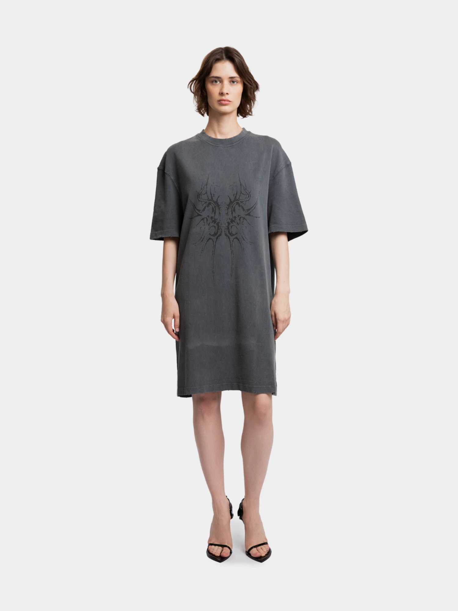 Женское платье Han Kjøbenhavn Butterfly Tribal Distressed Tee Dress Grey
