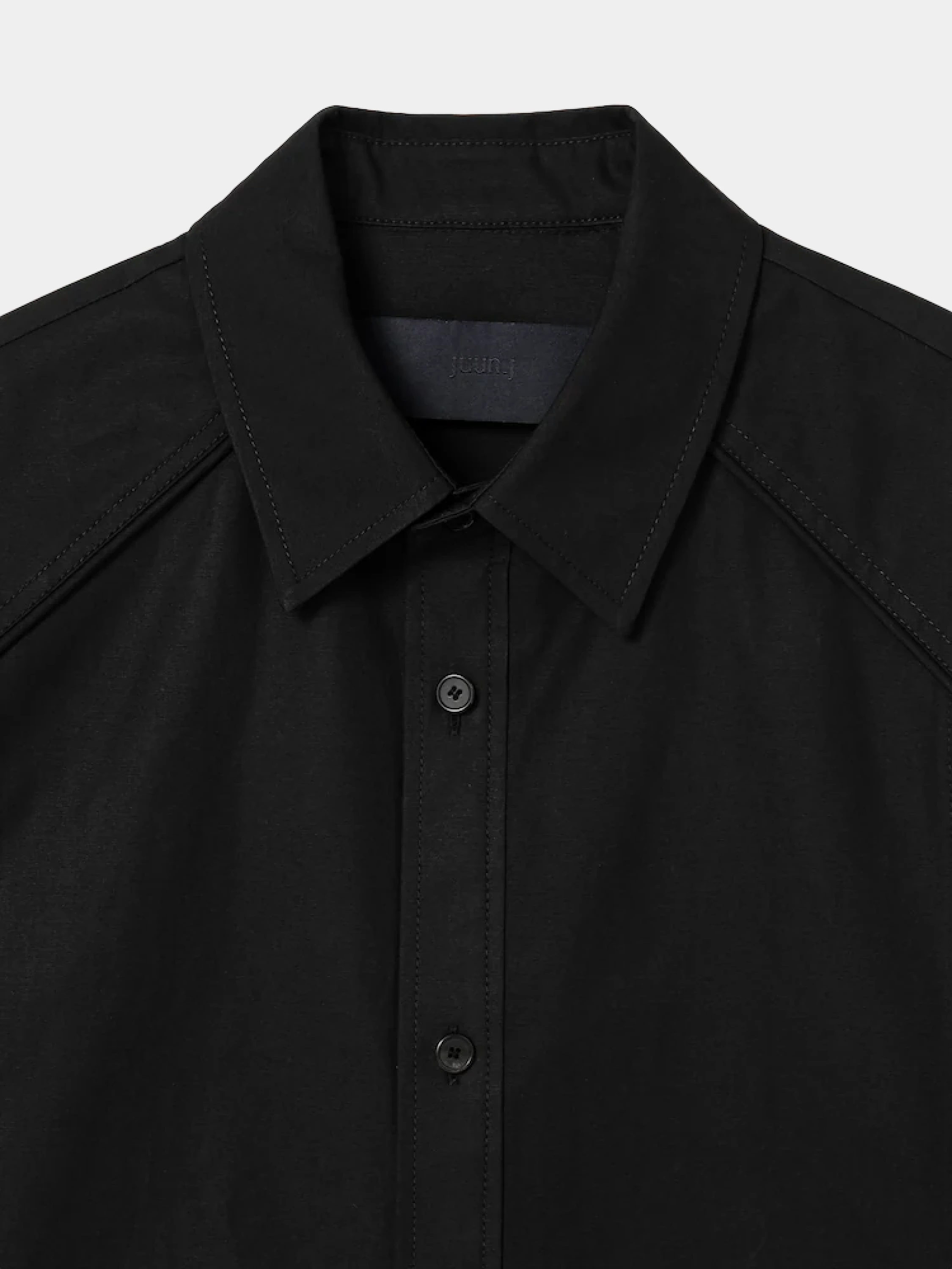 Рубашка JUUN.J Cotton Side Slit Shirt Black