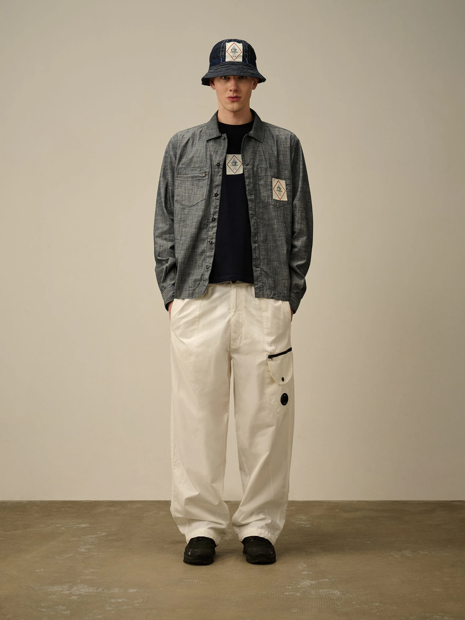 Футболка C.P. Company Indigo Jersey Logo Denim