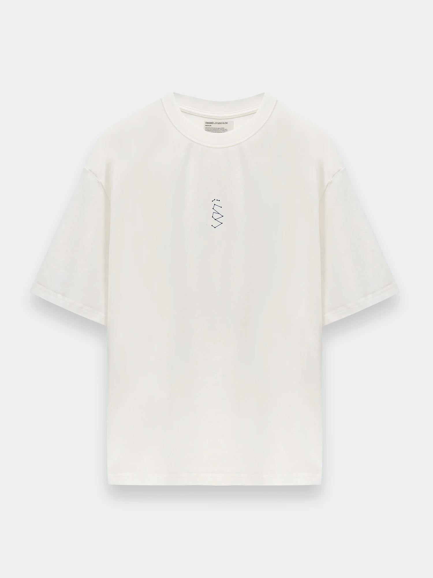 Футболка Studio Slow X ÖMANKÖ Dot-To-Dot T-Shirt White