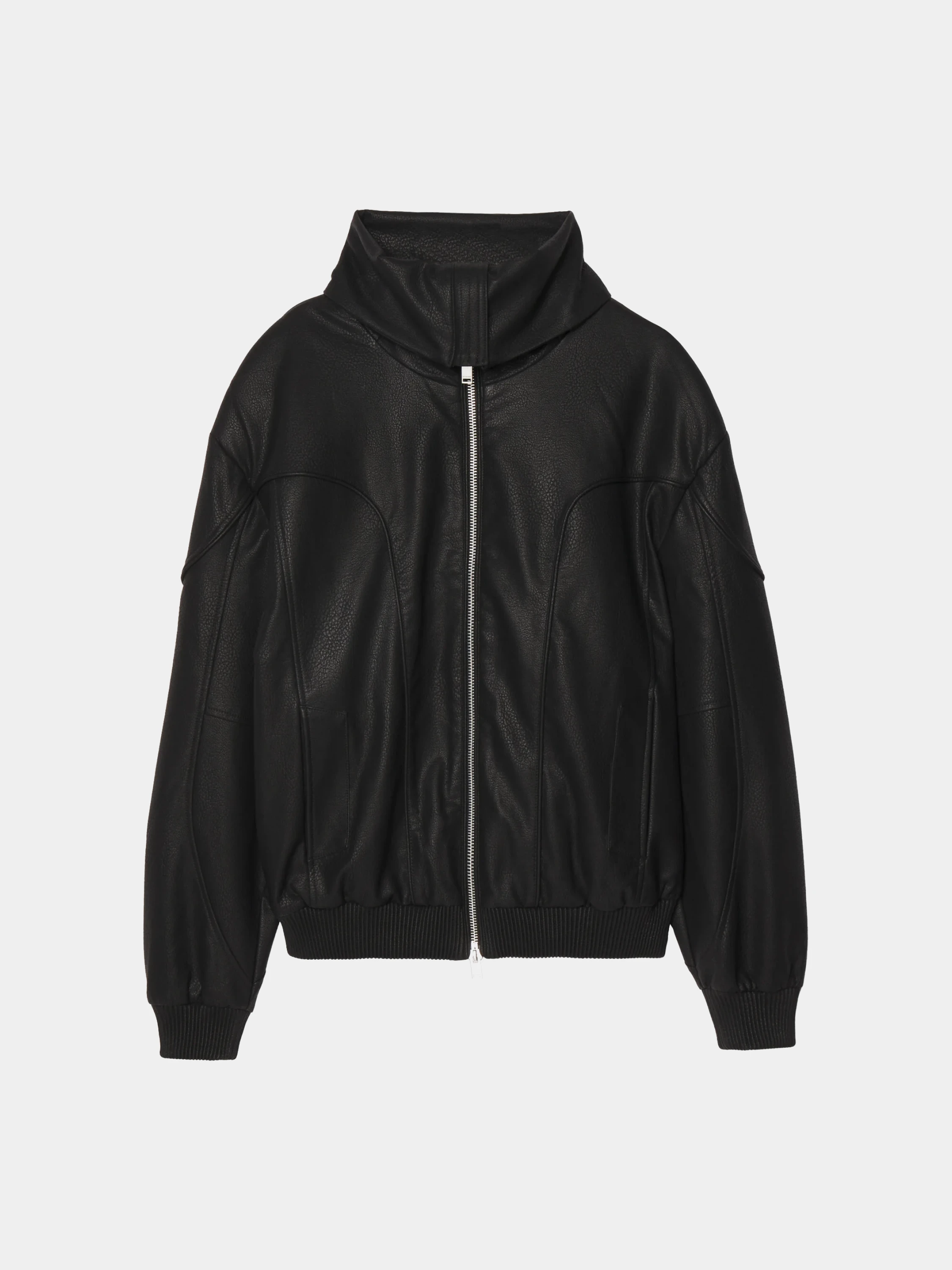 Кожаный бомбер Han Kjøbenhavn Memory Faux Leather Jacket Black
