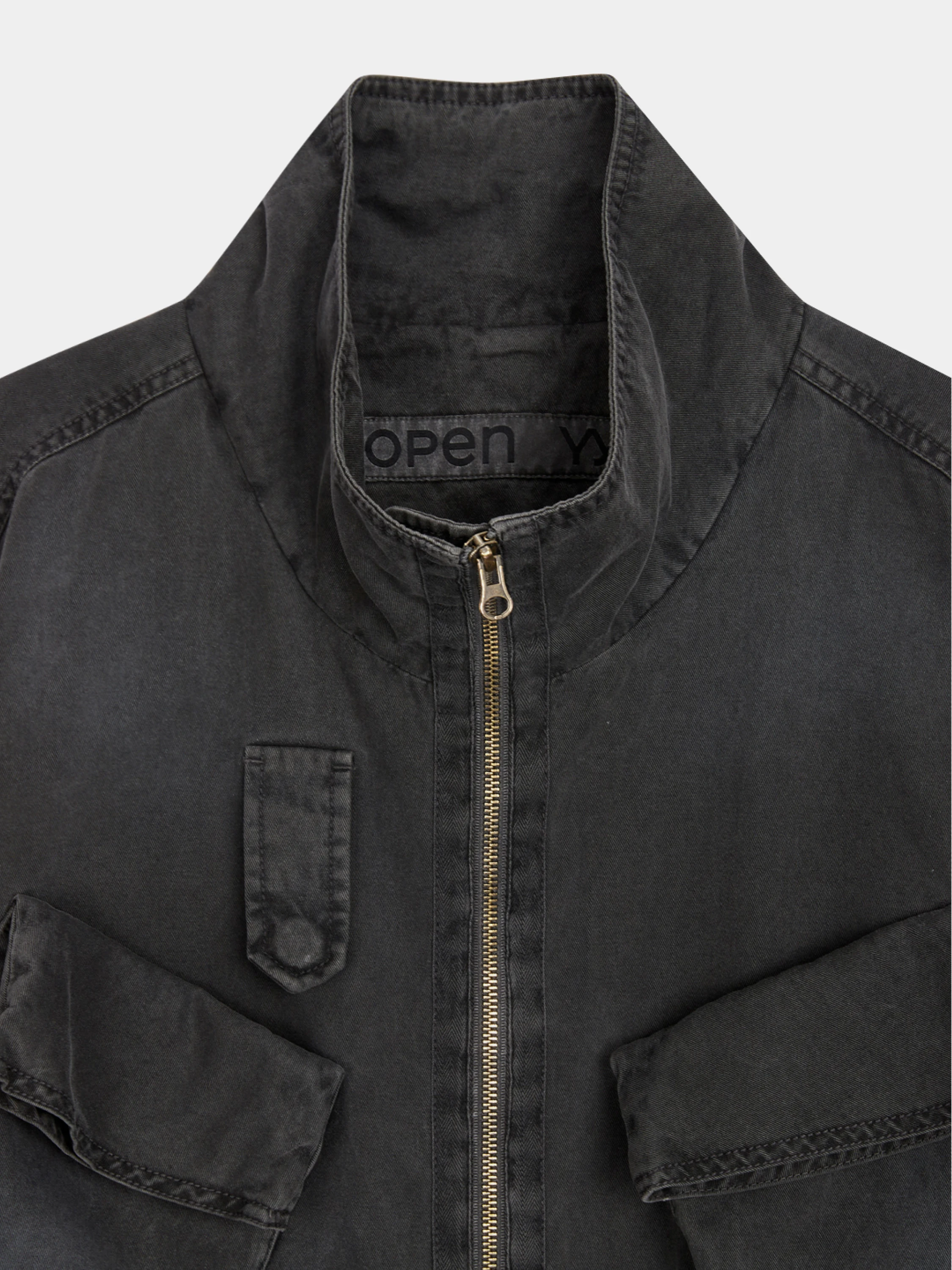 Женская джинсовая куртка OPEN YY Cargo Pocket Field Charcoal