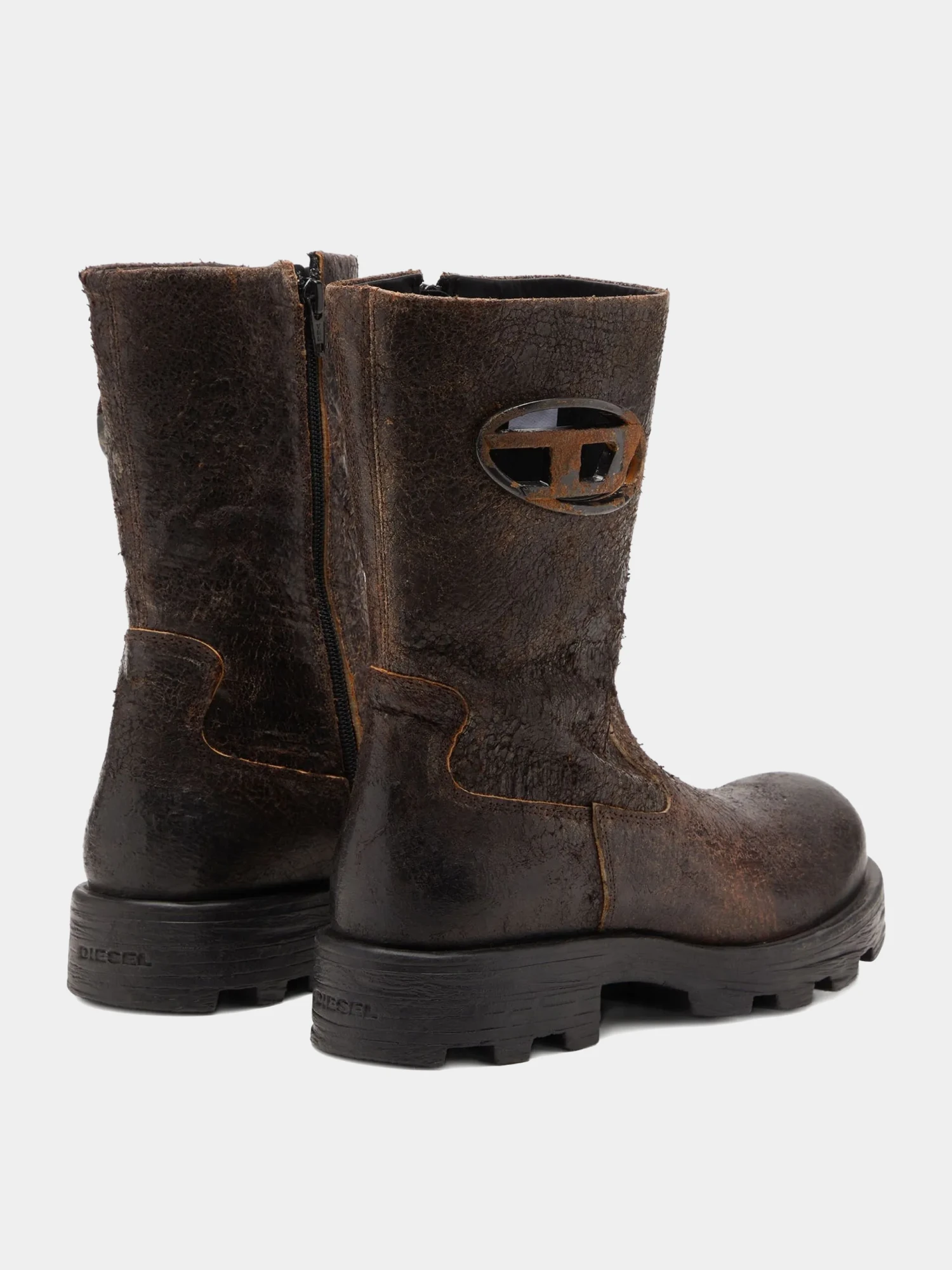 Женские сапоги Diesel D-Hammer Crackled Suede Brown