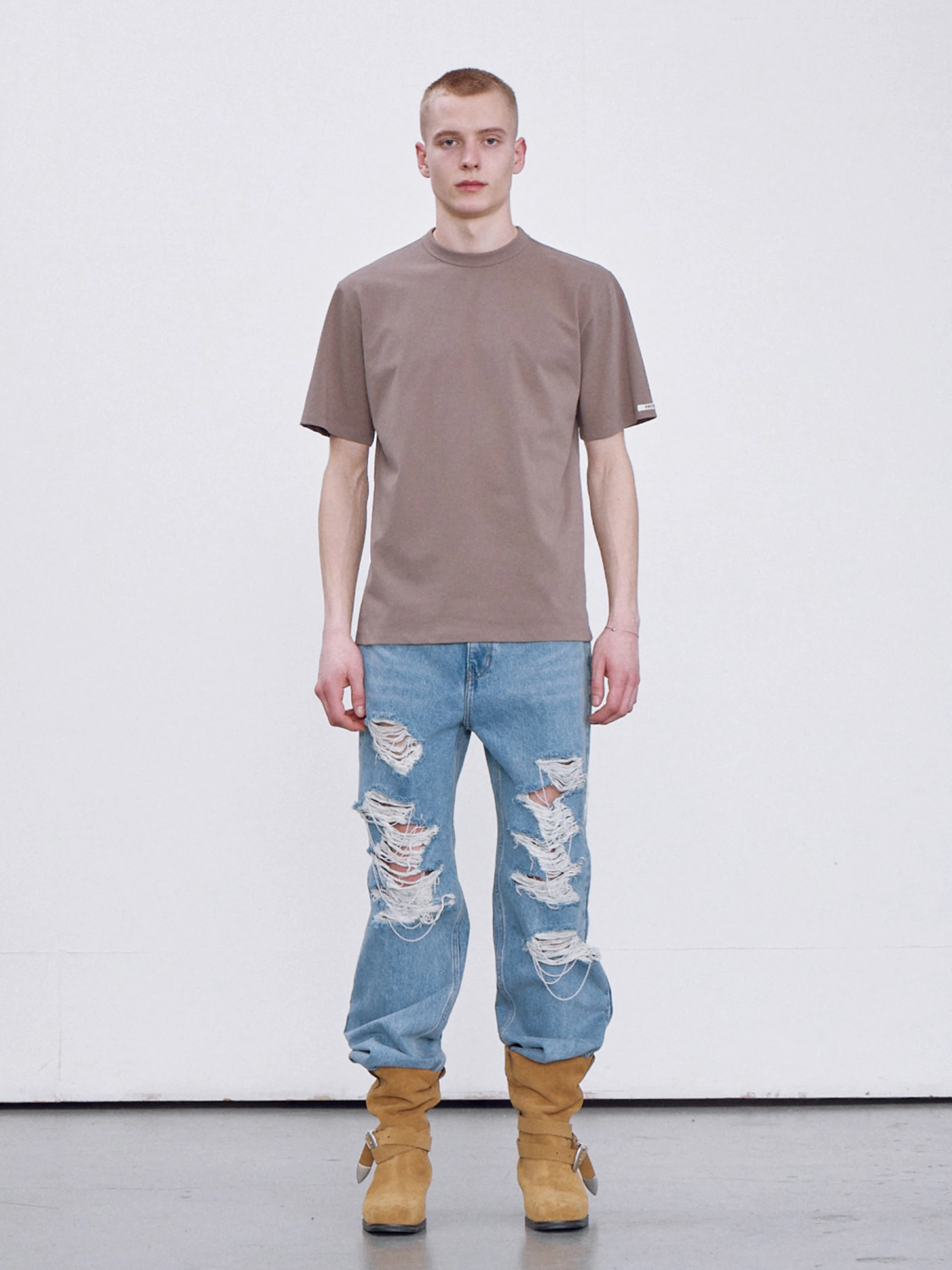 Футболка Recto RC Logo Jacquard Patch T-shirt Sepia