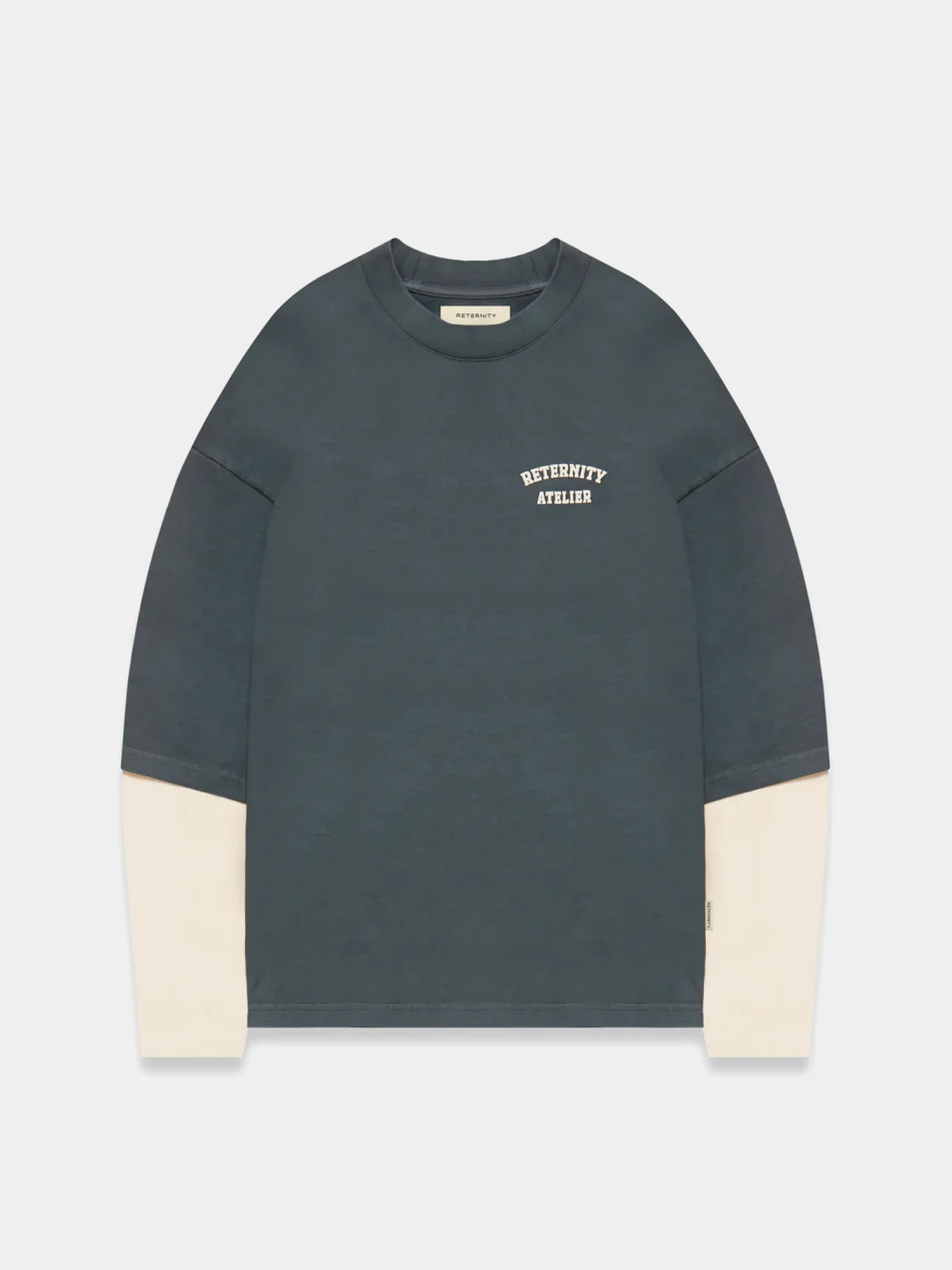Лонгслив RETERNITY Layered Washed Grey/Cream