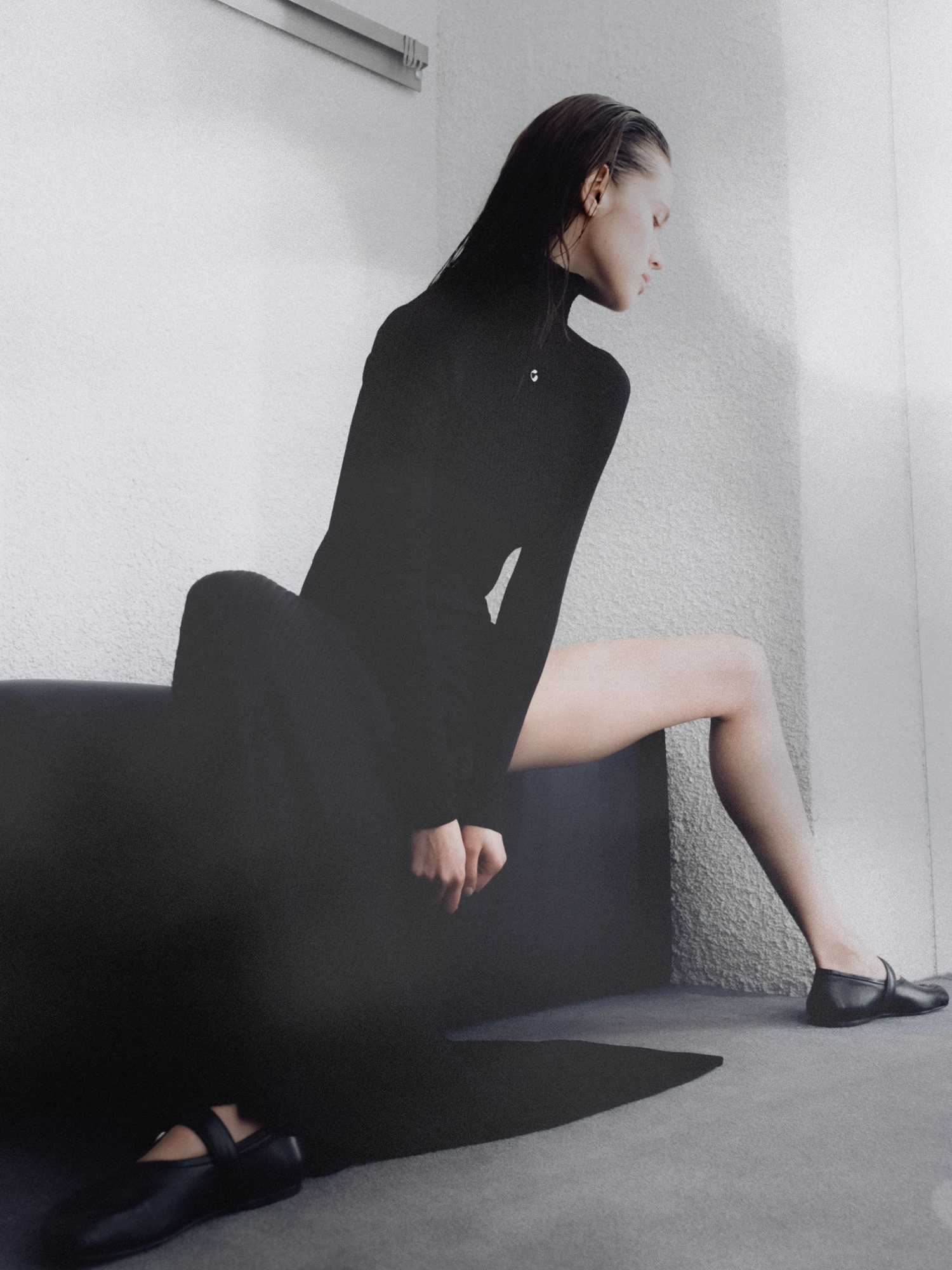 Женские балетки Coperni Five-Toe Ballerina Belt Black