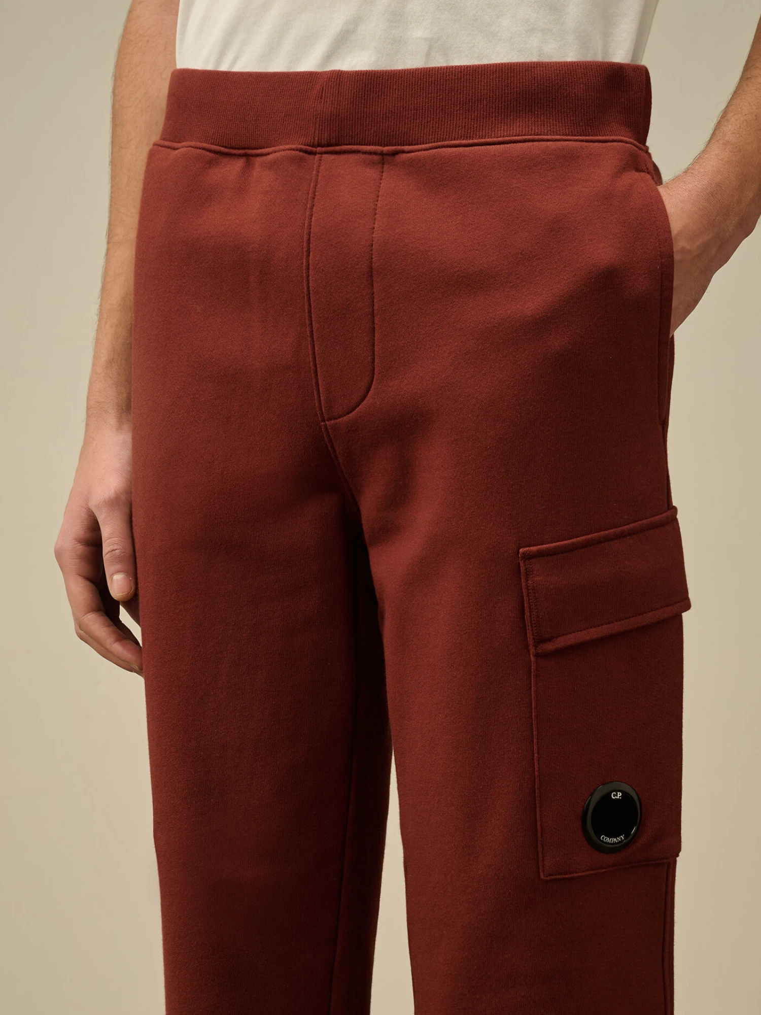 Брюки C.P. Company Diagonal Raised Fleece Lens Sable