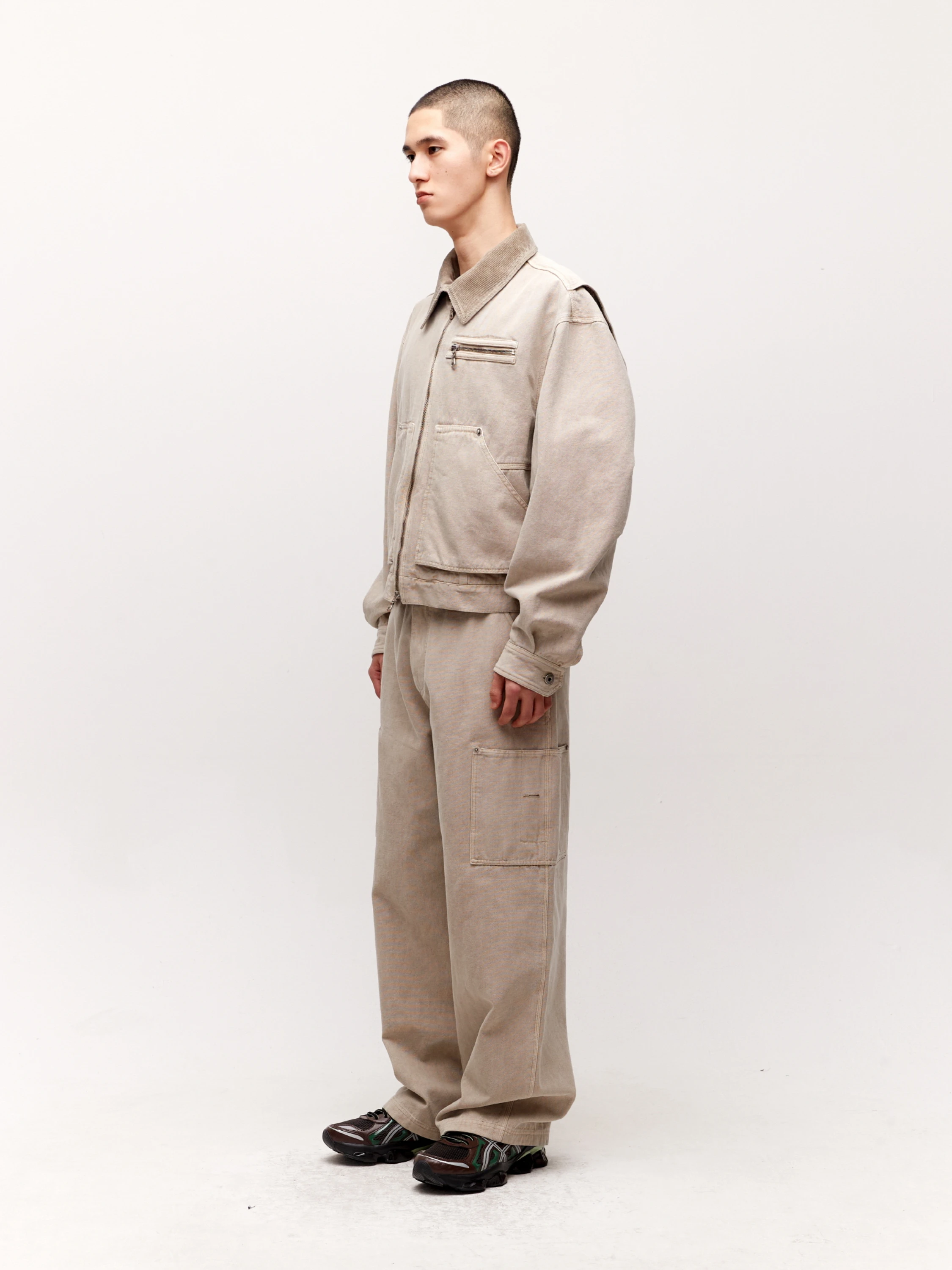 Брюки COOR Dying Faded Cinch Work Cream Beige