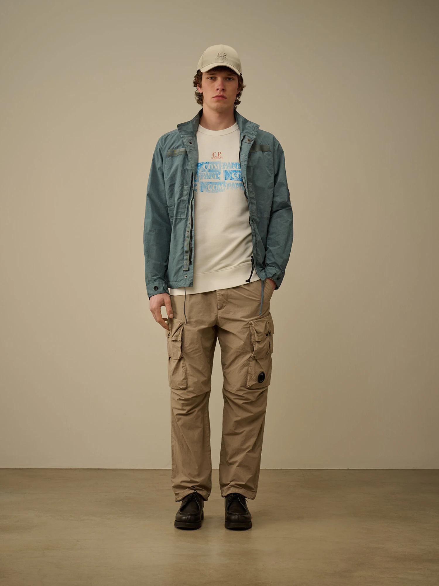 Свитшот C.P. Company Cotton Fleece Crewneck Gauze White