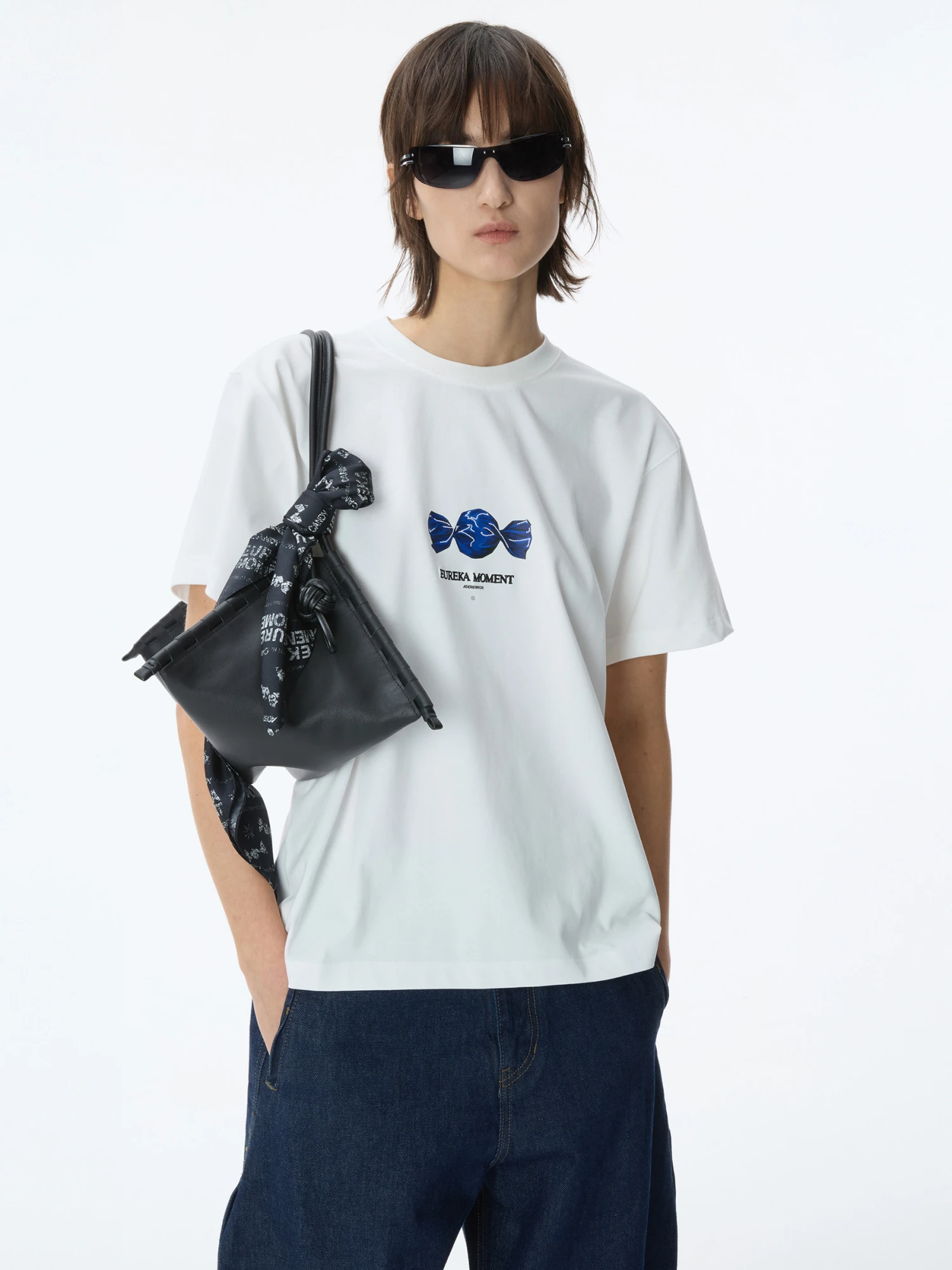 Футболка ADERERROR Lolly Product. 50 Off White