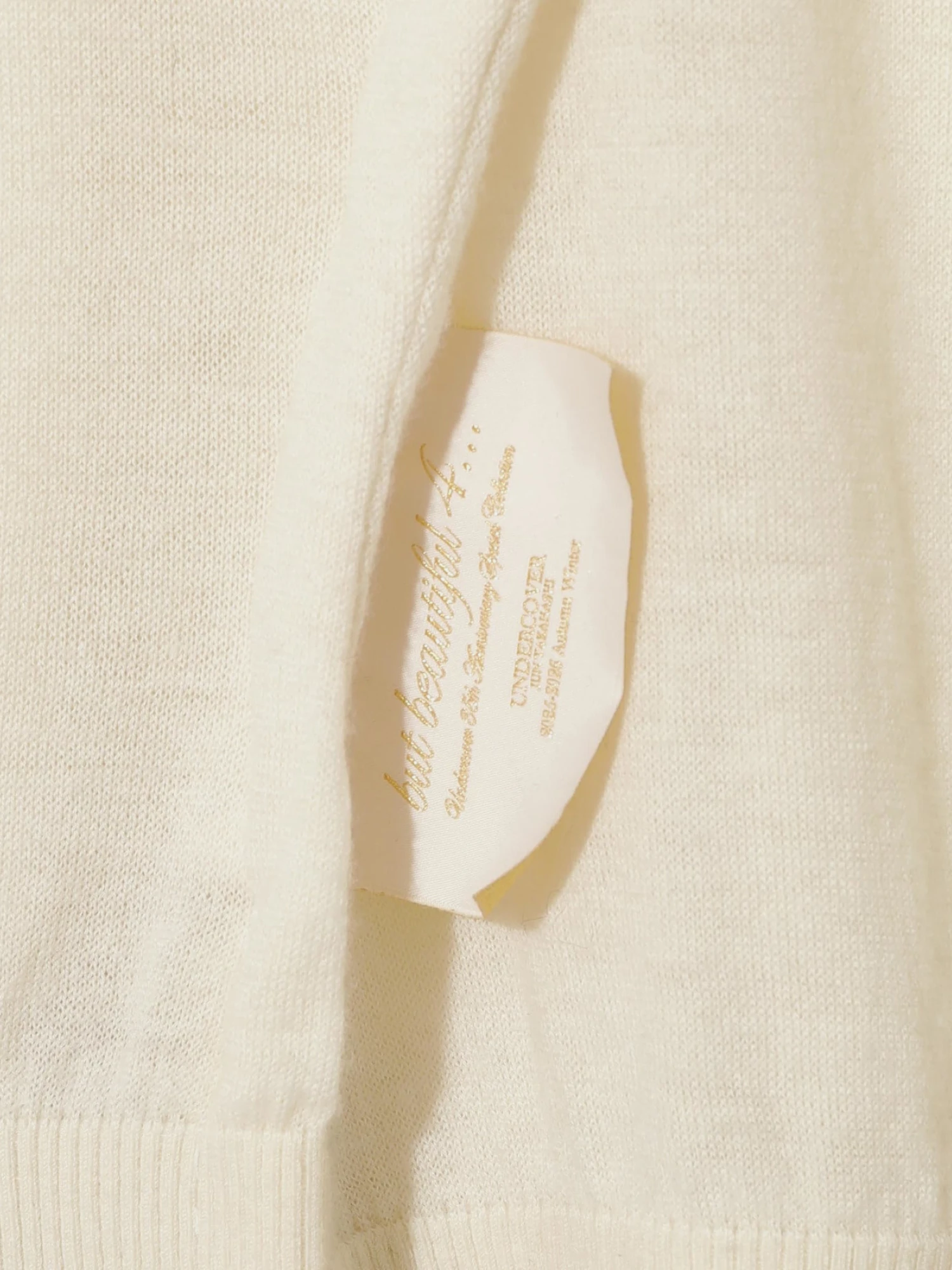 Женская водолазка UNDERCOVER Asymmetrical Off White