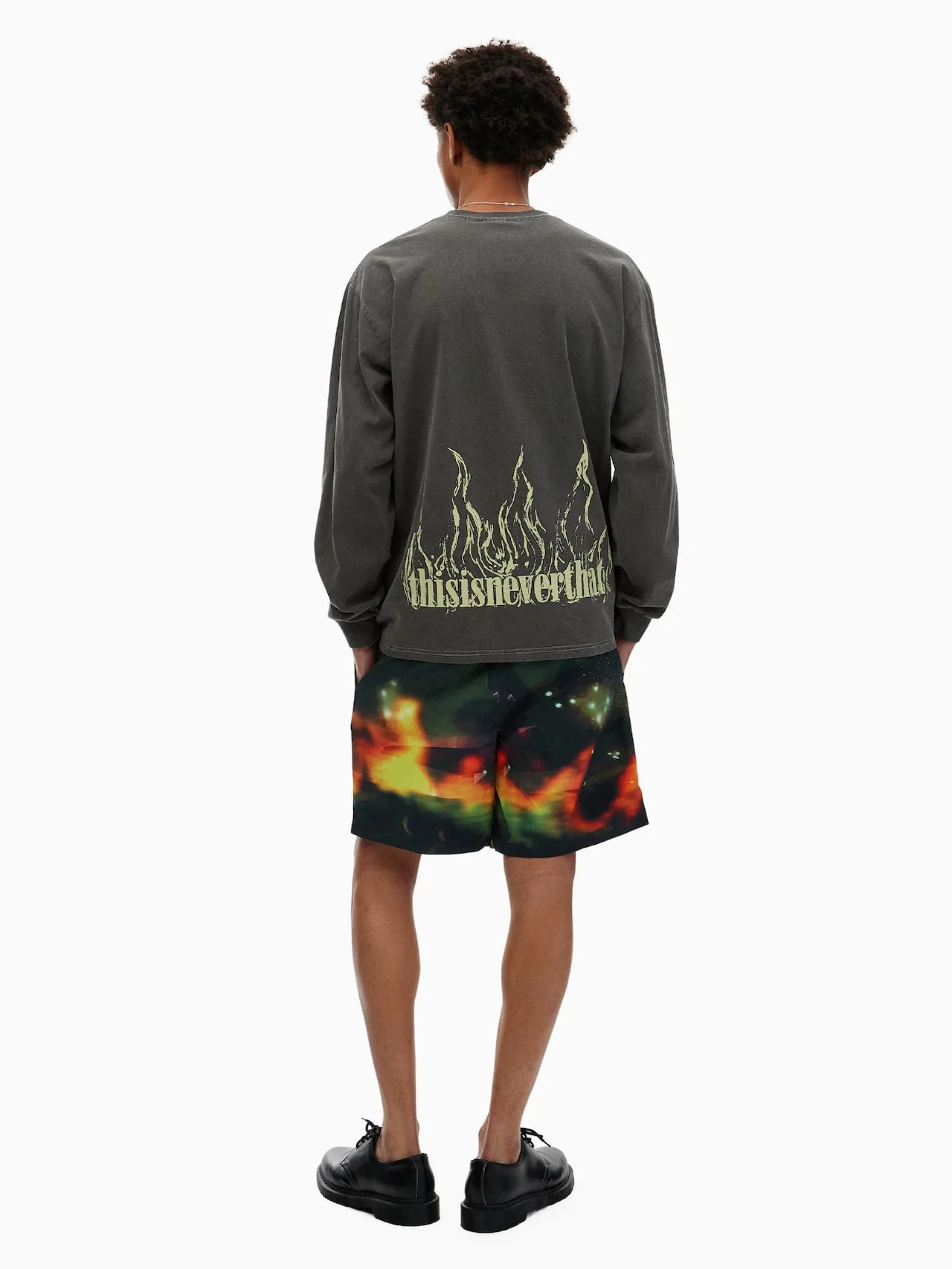 Лонгслив thisisneverthat Flame Onyx L/S Tee Charcoal